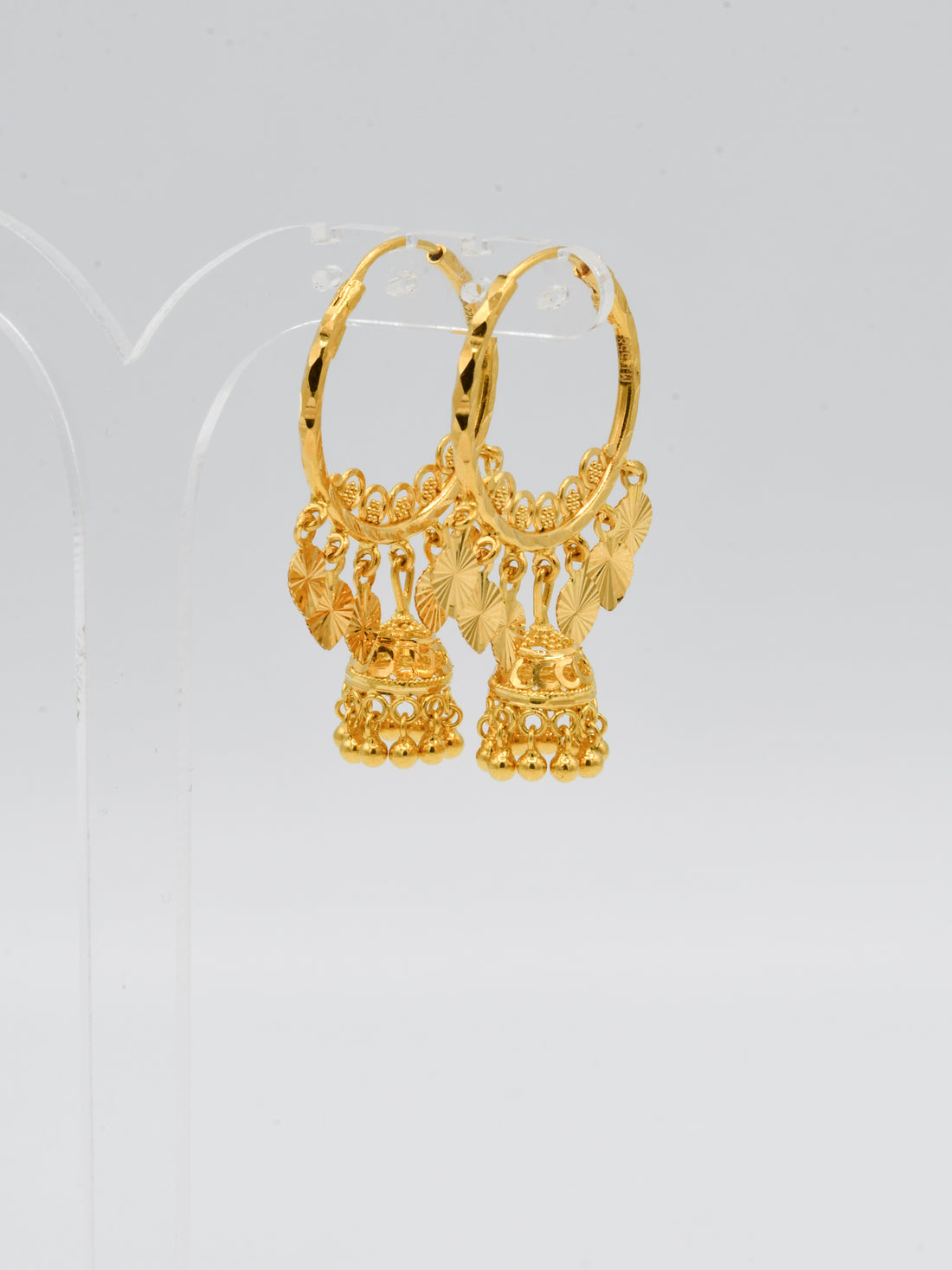 22ct Gold Jhumki Bali - Roop Darshan