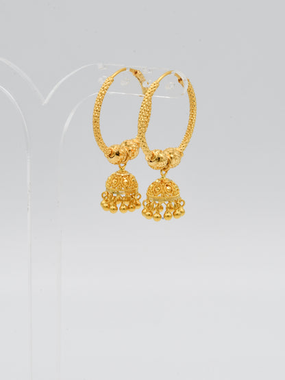 22ct Gold Ball Jhumki Bali