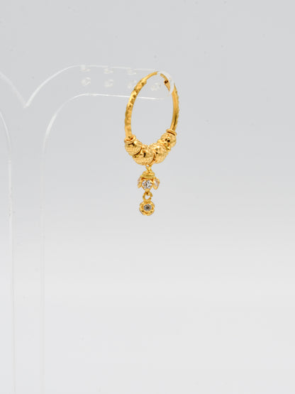 22ct Gold CZ Ball Bali