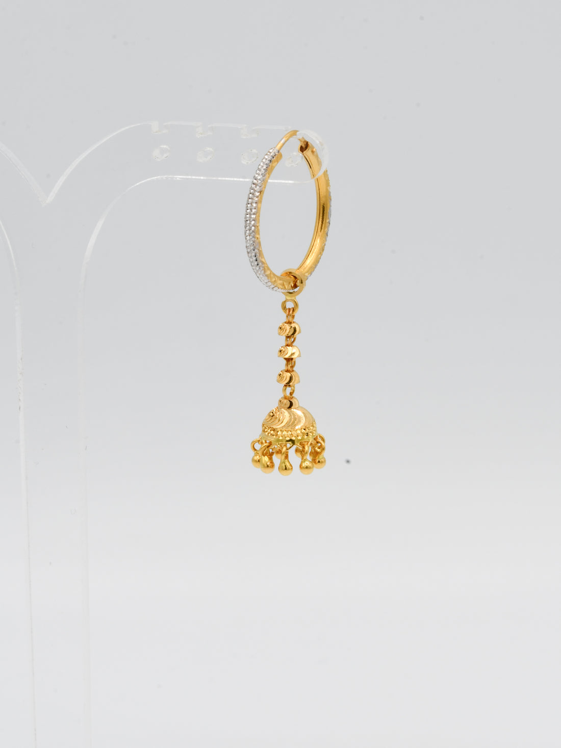 22ct Gold Two Tone Jhumki Bali