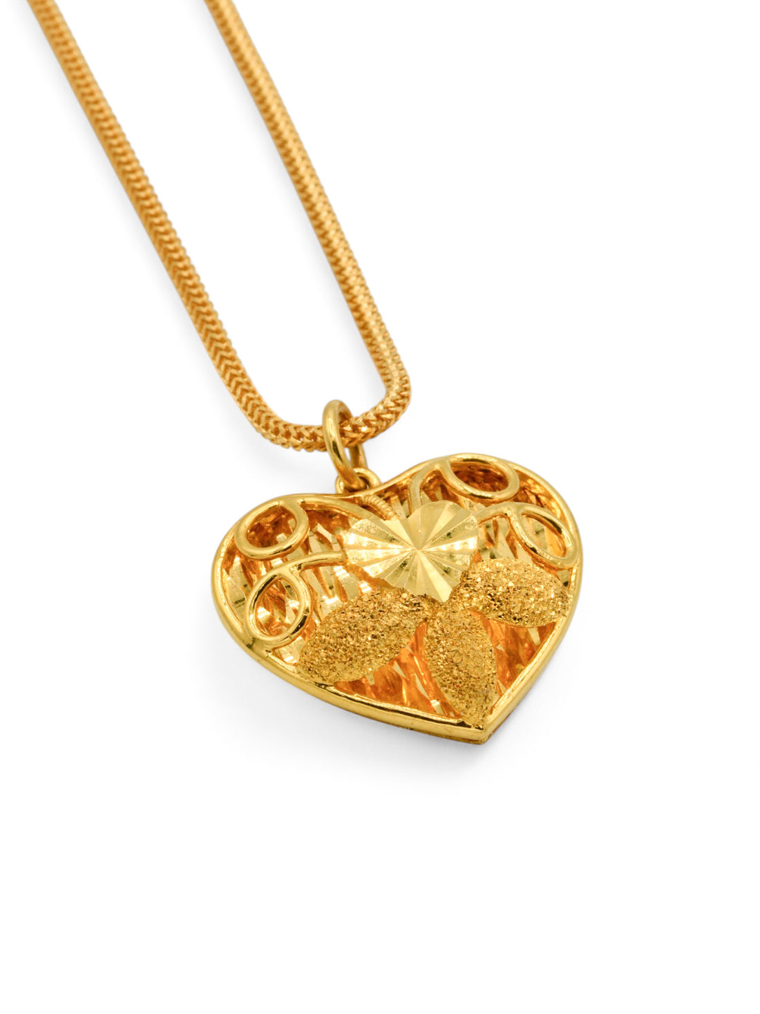 22ct Gold Heart Pendant - Roop Darshan
