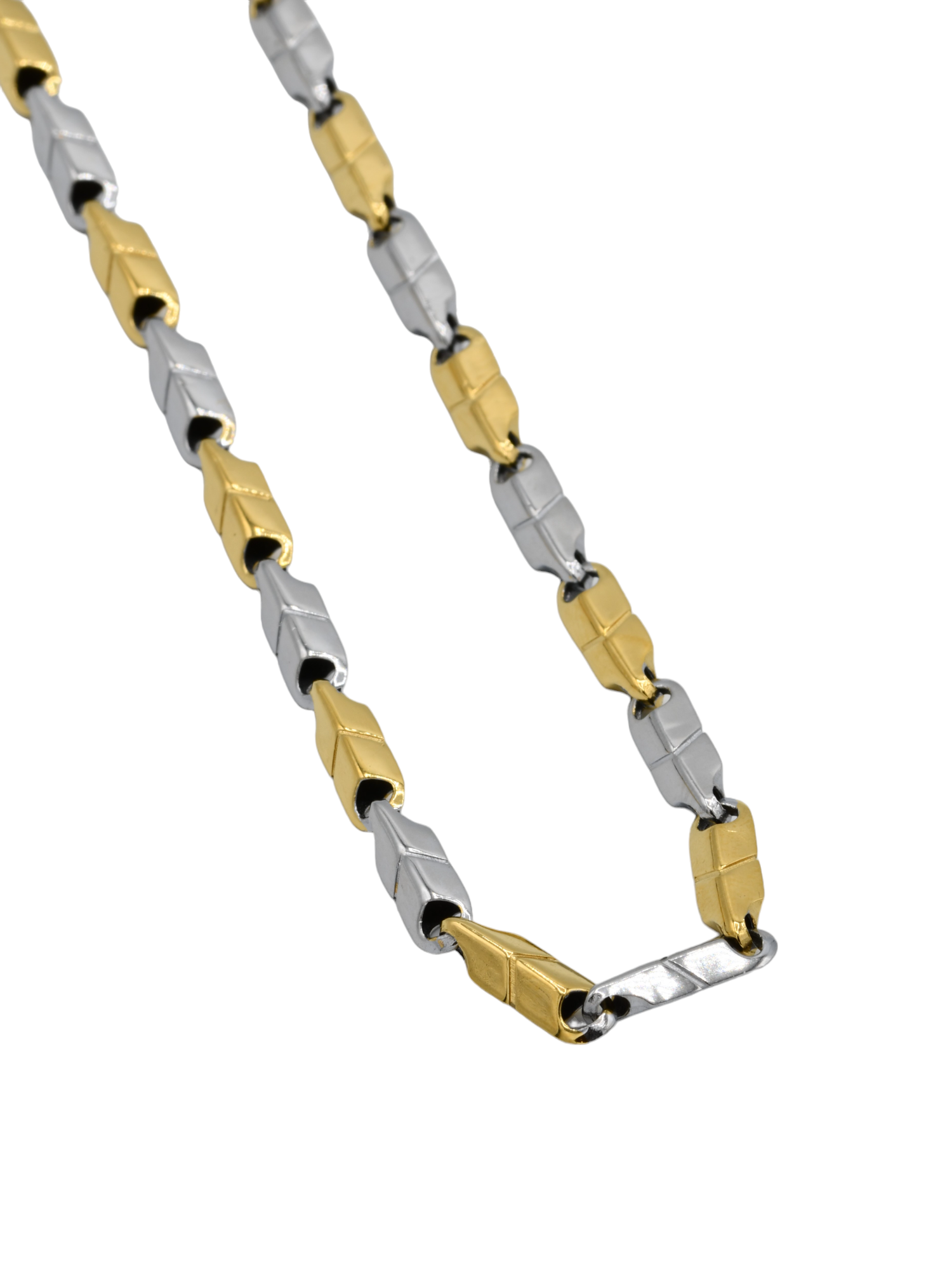 Silver Hollow Link Chain - Roop Darshan