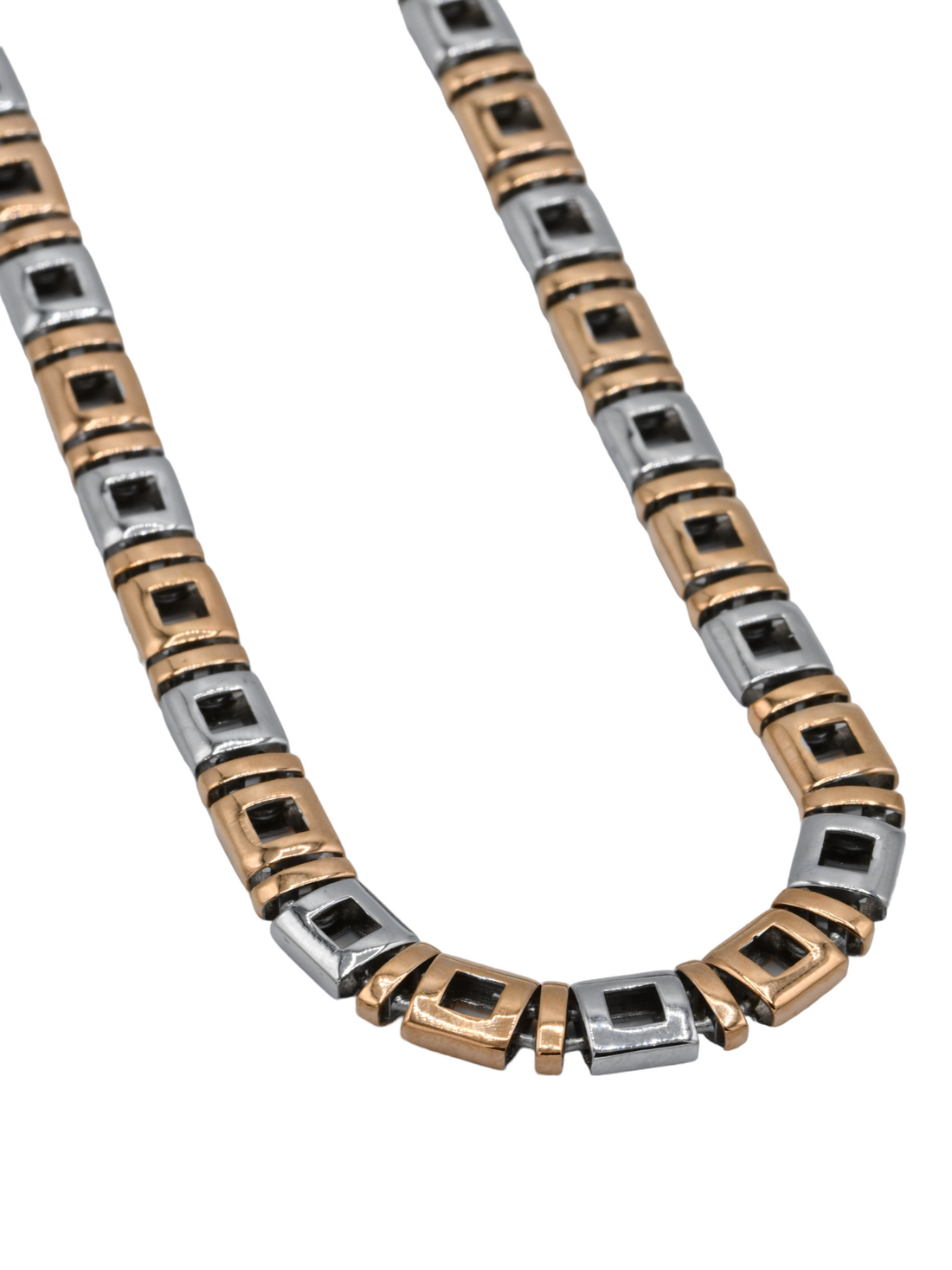 Silver Hollow Link Chain - Roop Darshan