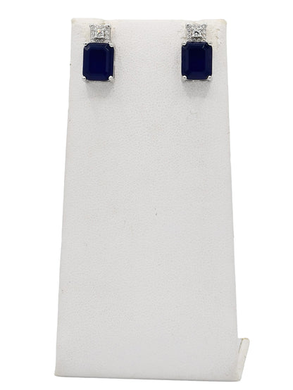 Silver CZ Necklace Set - Roop Darshan
