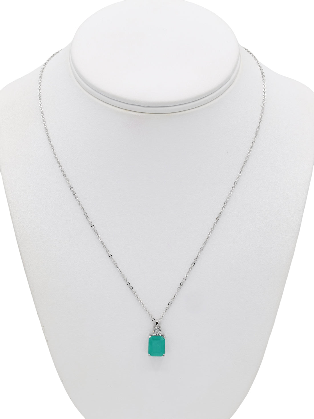 Silver CZ Necklace Set - Roop Darshan