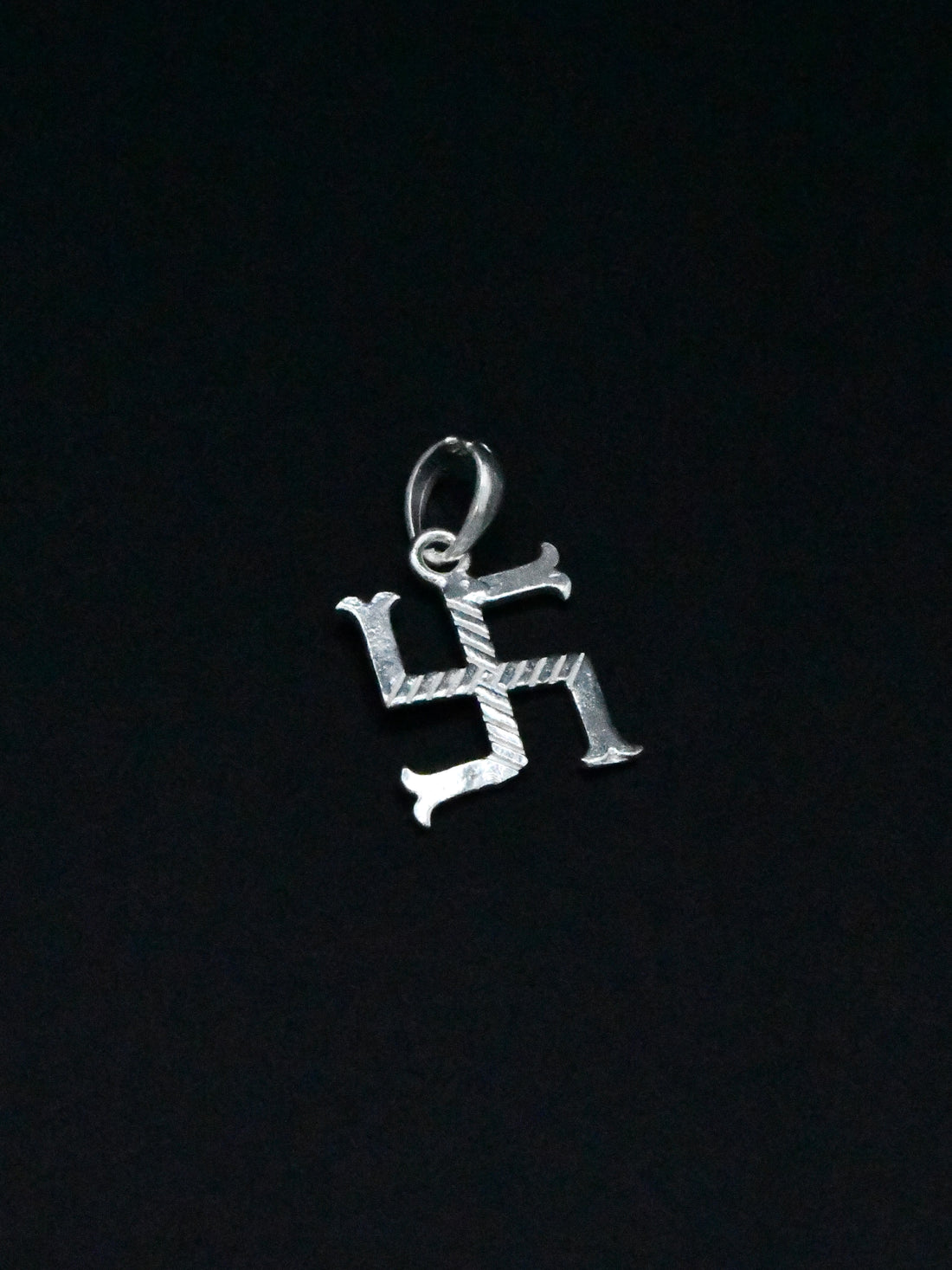 Silver Swastik Pendant - Roop Darshan