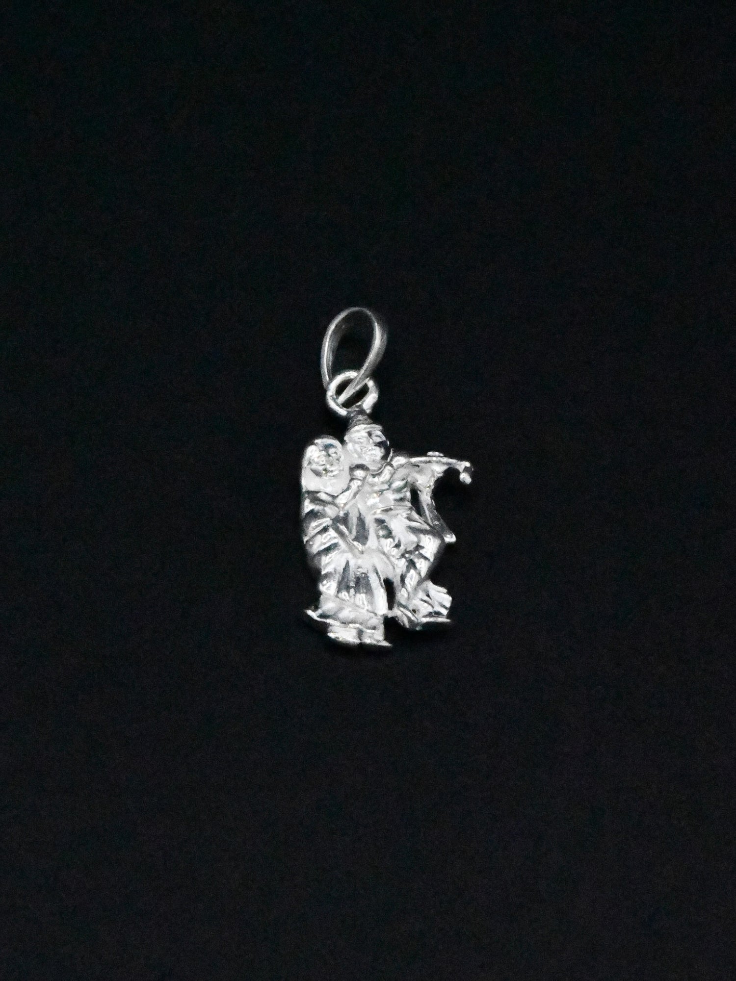 Silver Radhe Krishna Pendant - Roop Darshan