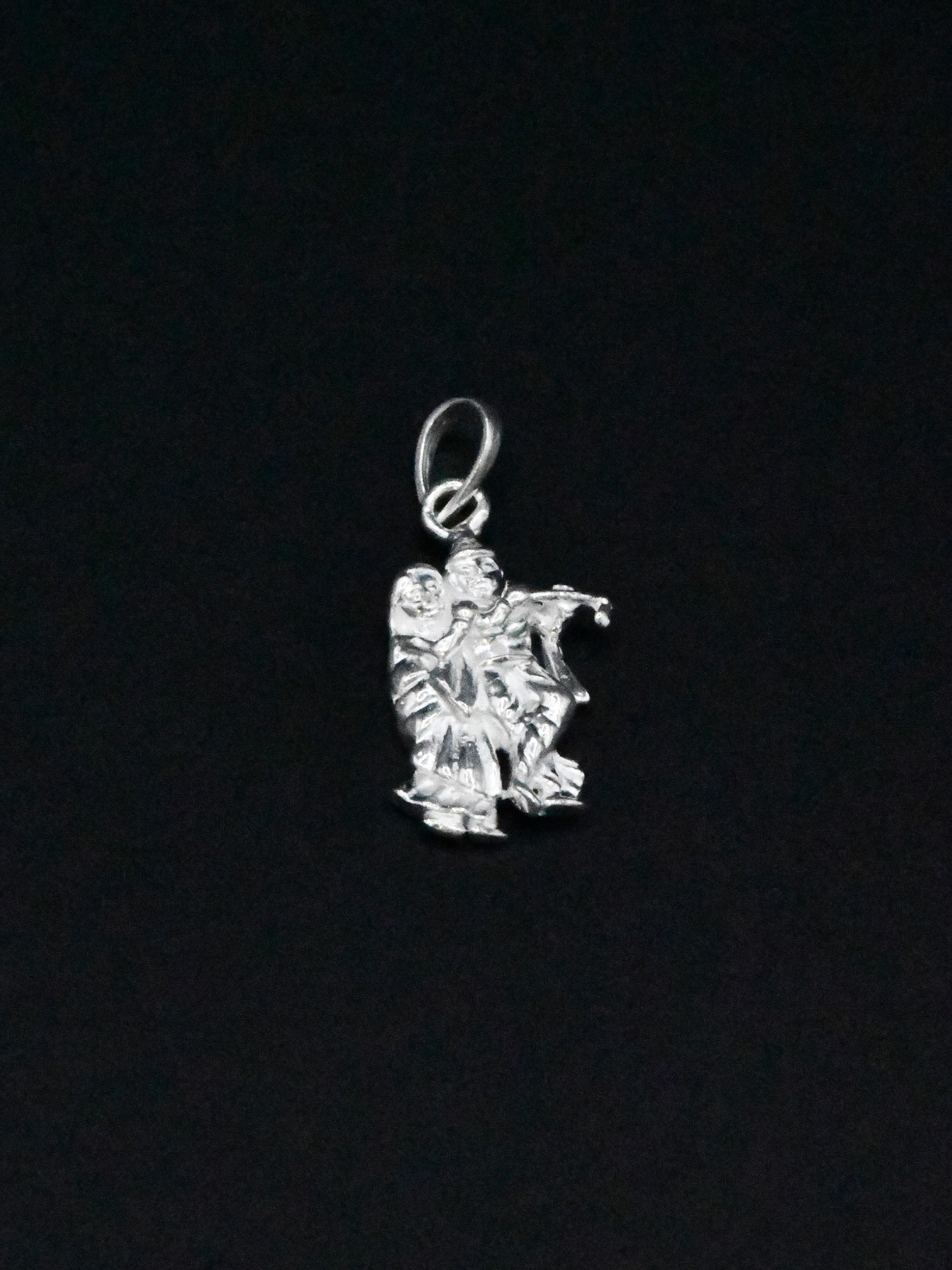Silver Radhe Krishna Pendant - Roop Darshan