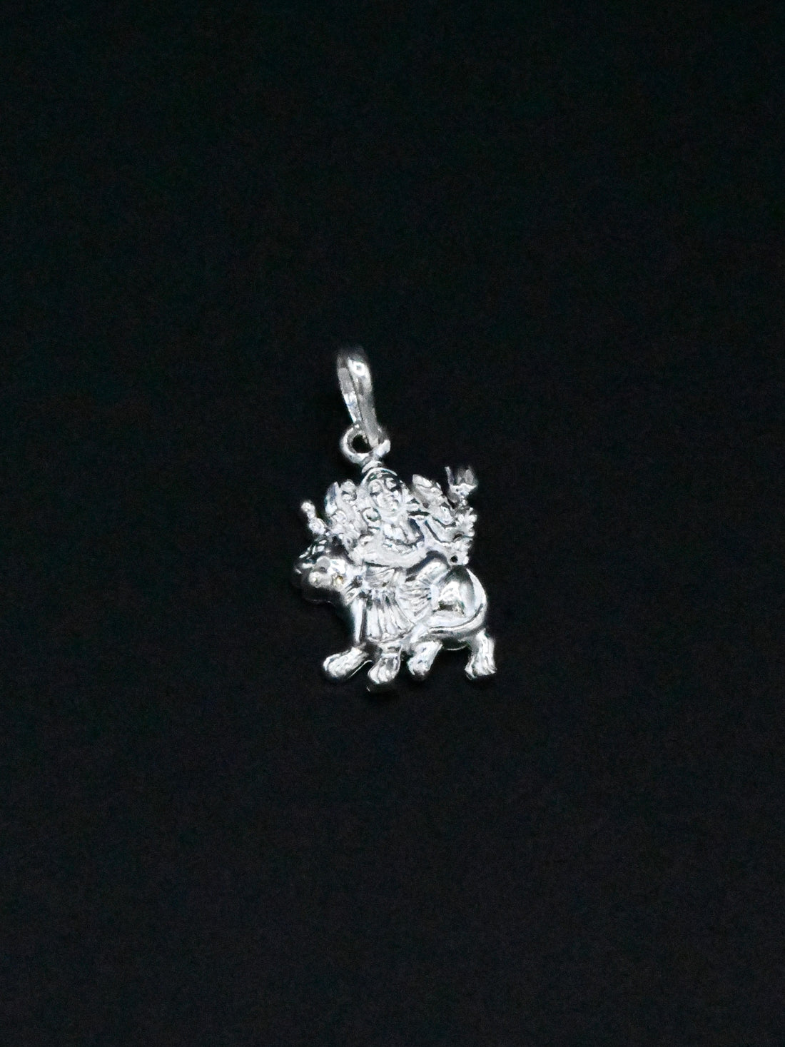 Silver Durga Mata Pendant - Roop Darshan