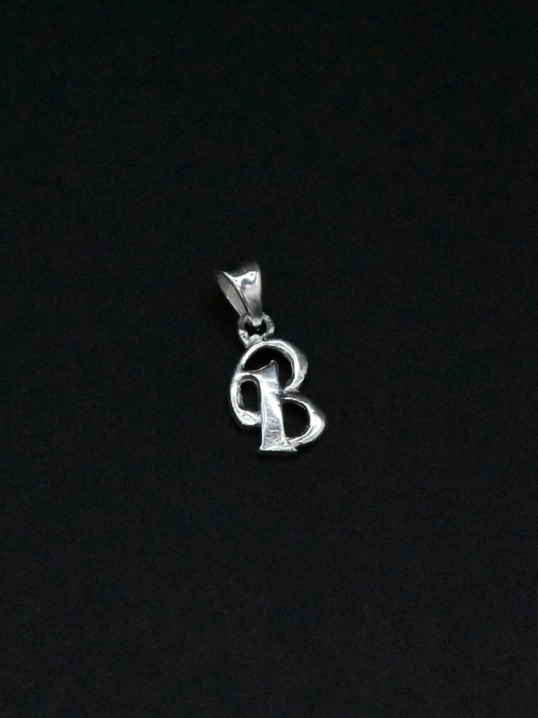 Silver &quot;B&quot; Pendant - Roop Darshan