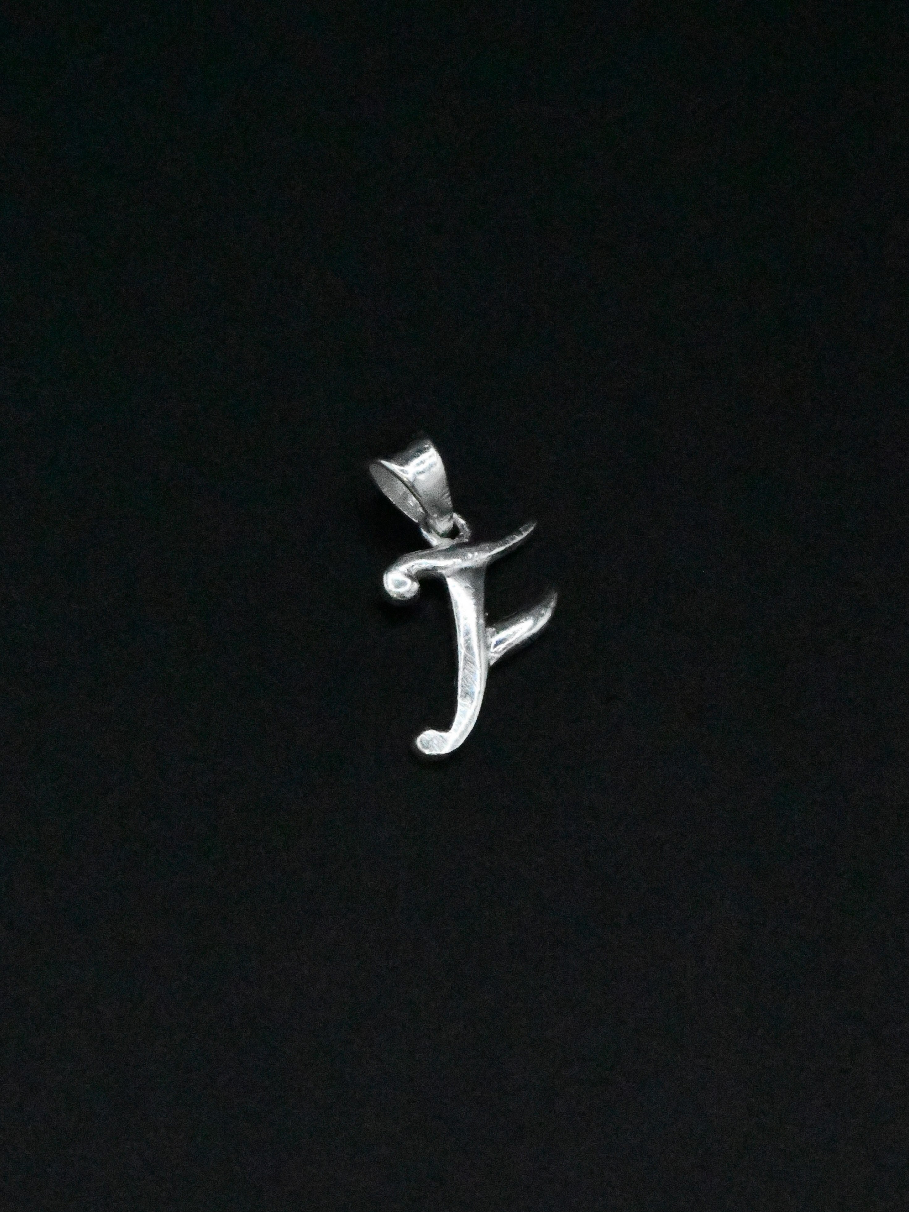 Silver &quot;F&quot; Pendant - Roop Darshan
