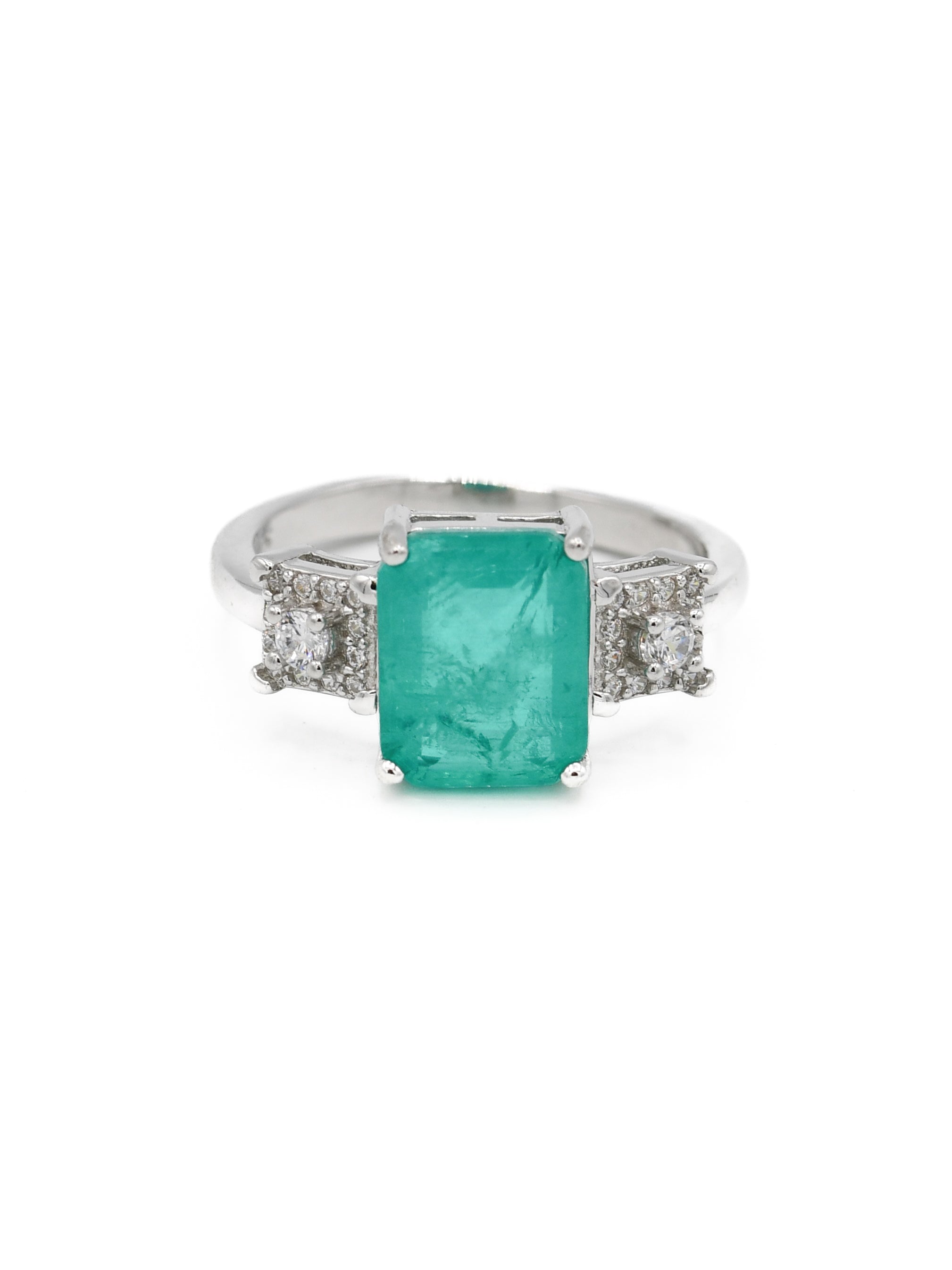 Silver CZ Ladies Ring - Roop Darshan