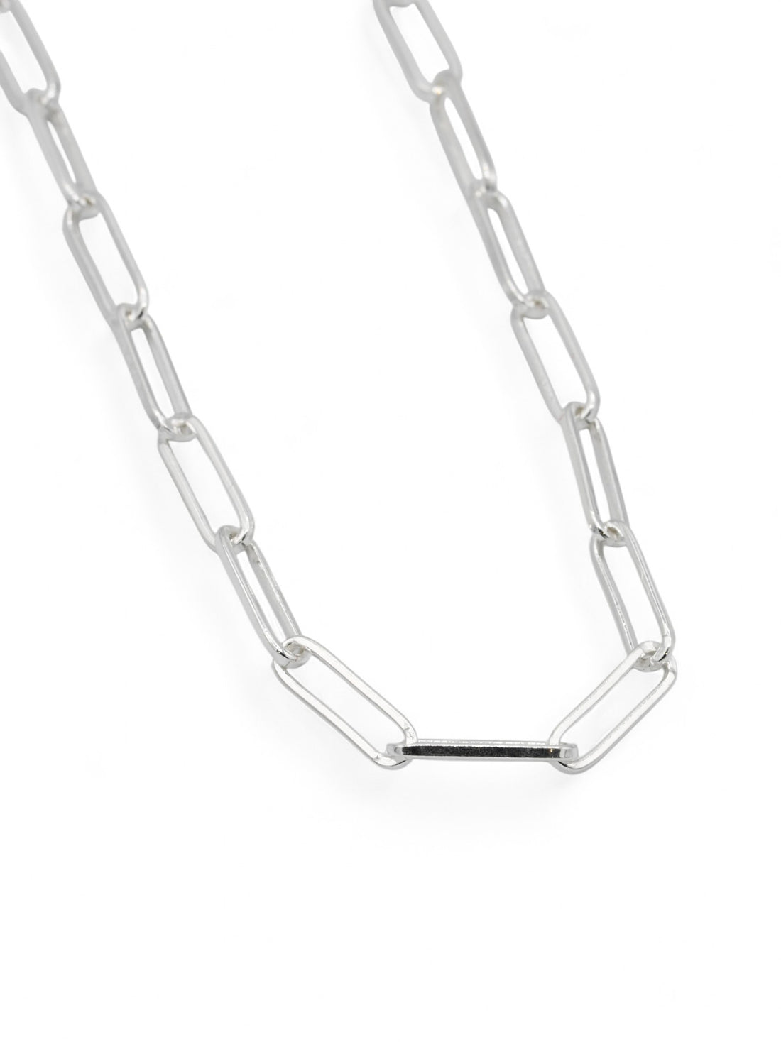 Silver Paper Clip Chain - Roop Darshan