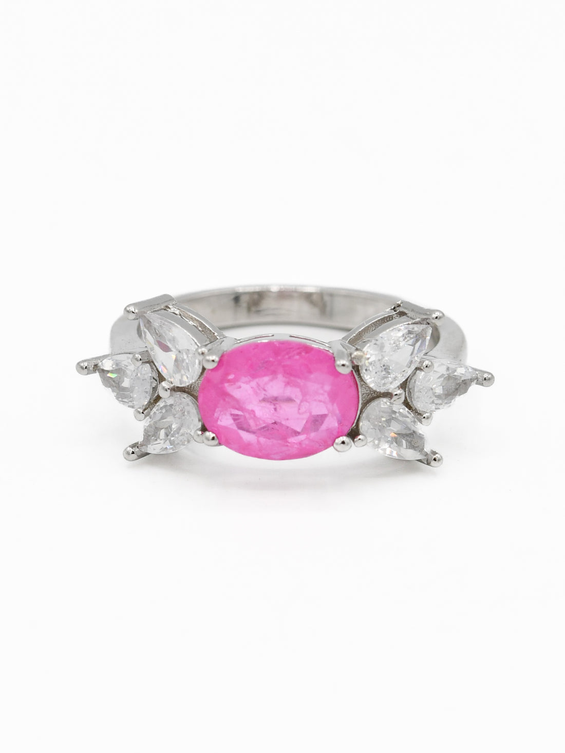 Silver CZ Ladies Ring - Roop Darshan