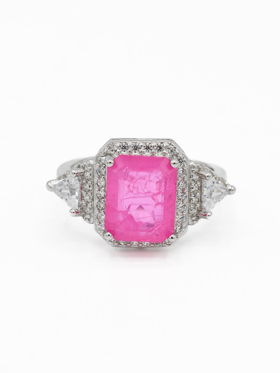 Silver CZ Ladies Ring - Roop Darshan