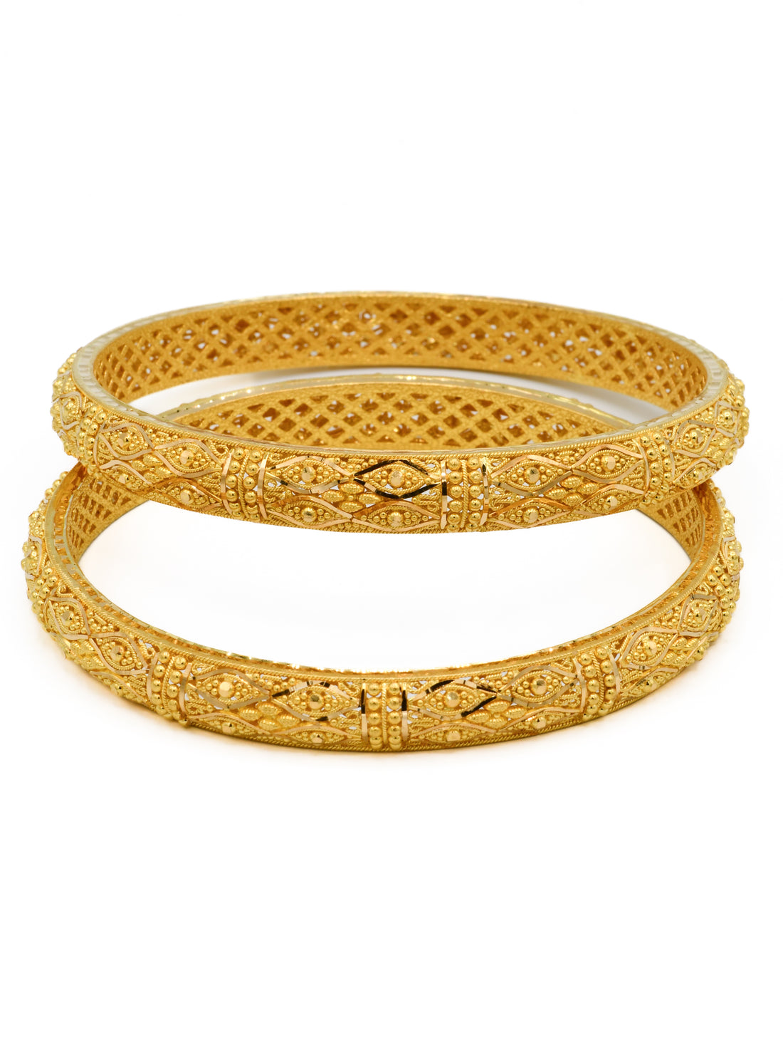 22ct Gold Filigree Pair Bangle - Roop Darshan
