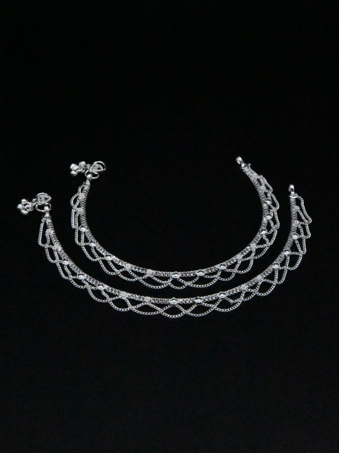 Ladies Silver Anklets - Roop Darshan