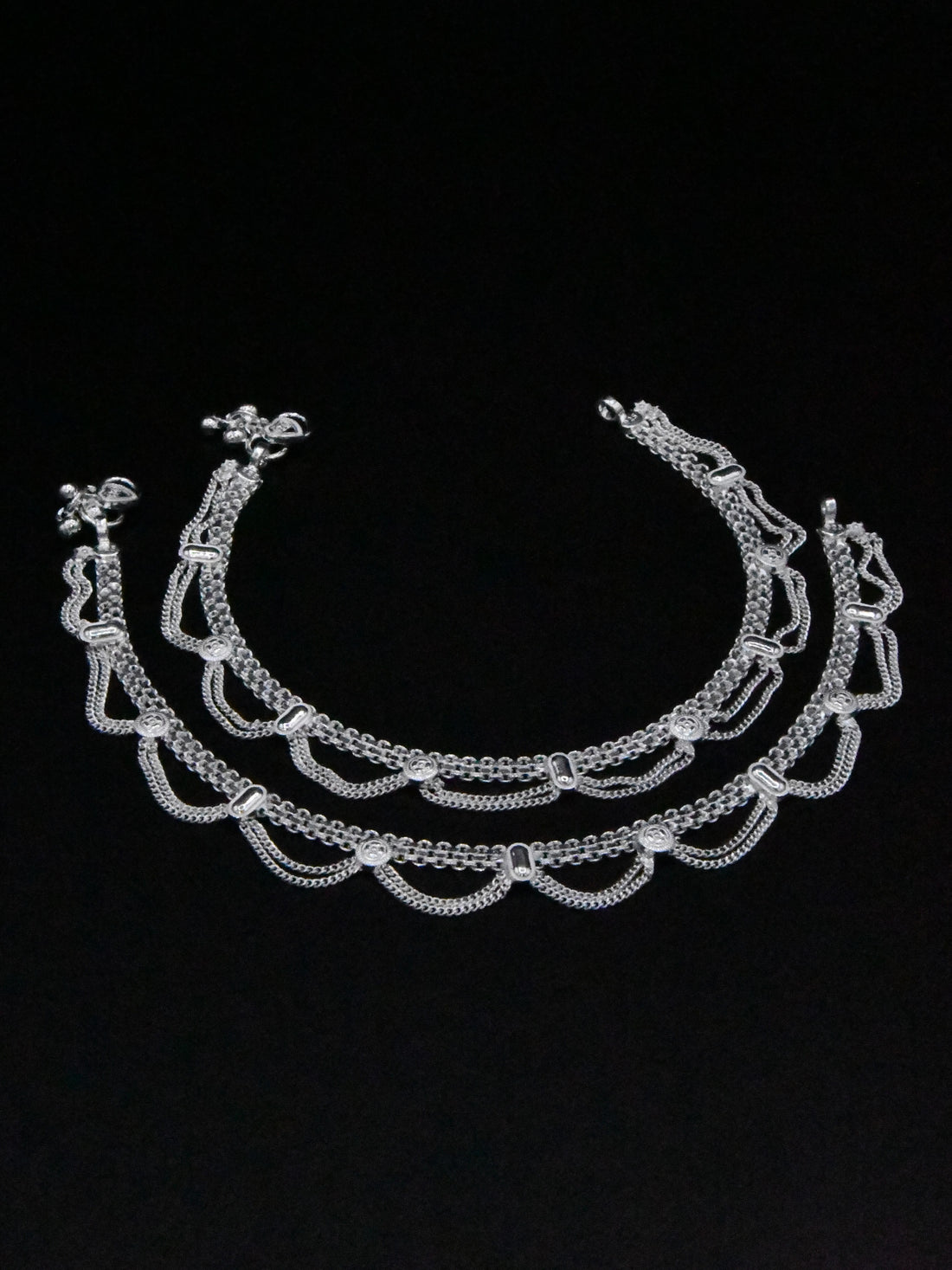 Ladies Silver Anklets - Roop Darshan