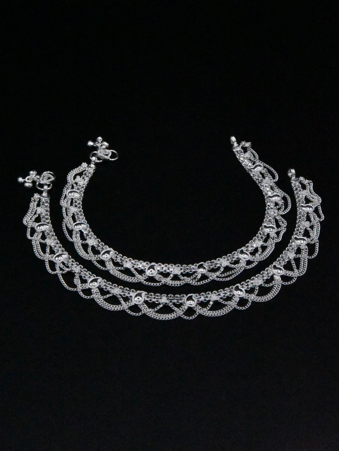 Ladies Silver Anklets - Roop Darshan