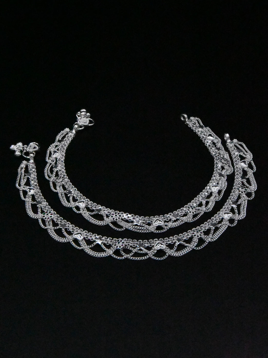 Ladies Silver Anklets - Roop Darshan