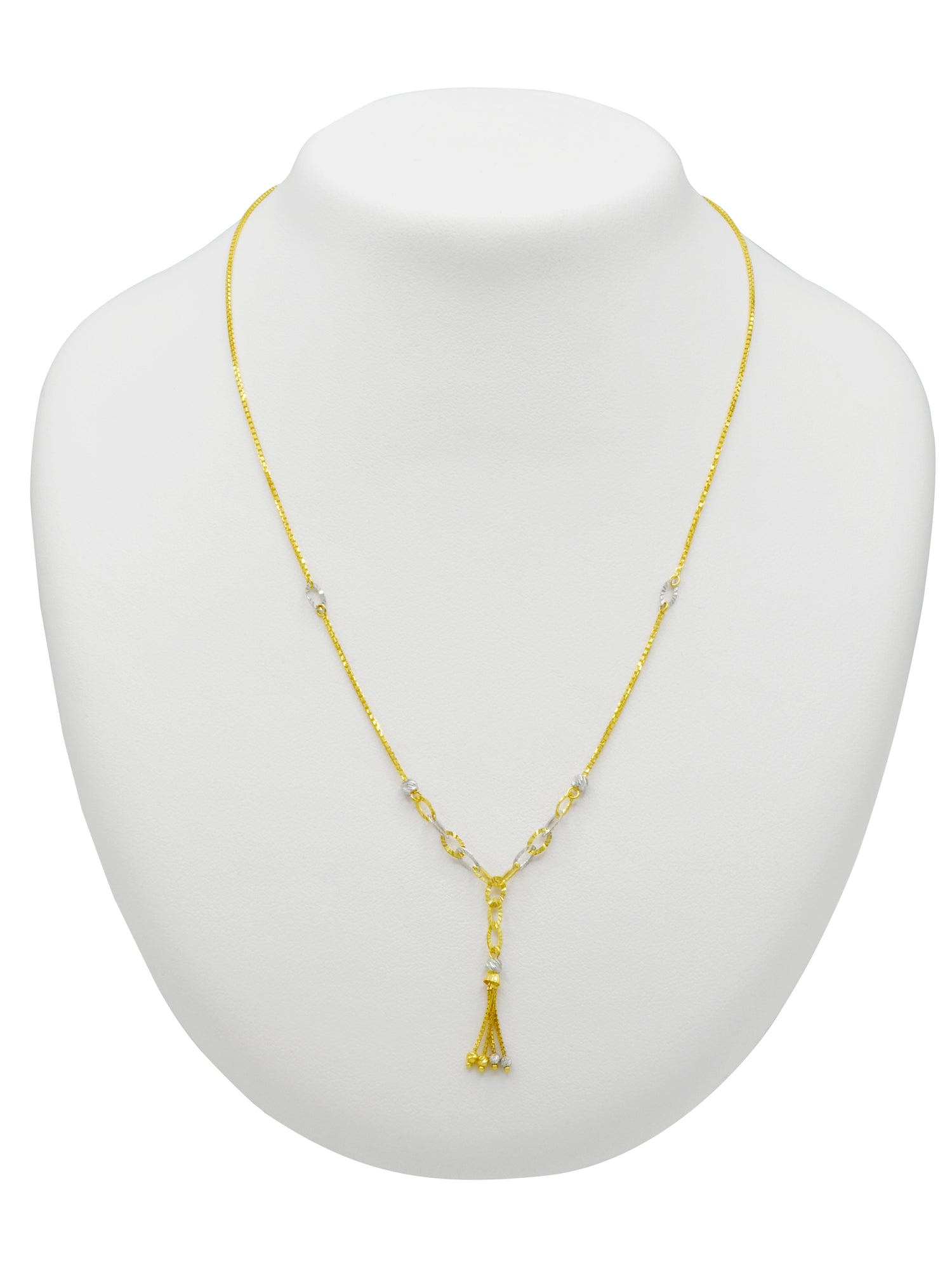 22ct Gold Two Tone Ball Fancy Chain 5.52 GMS - Roop Darshan