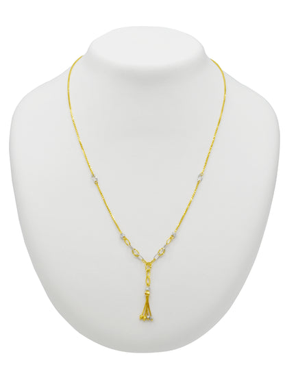 22ct Gold Two Tone Ball Fancy Chain 5.52 GMS - Roop Darshan