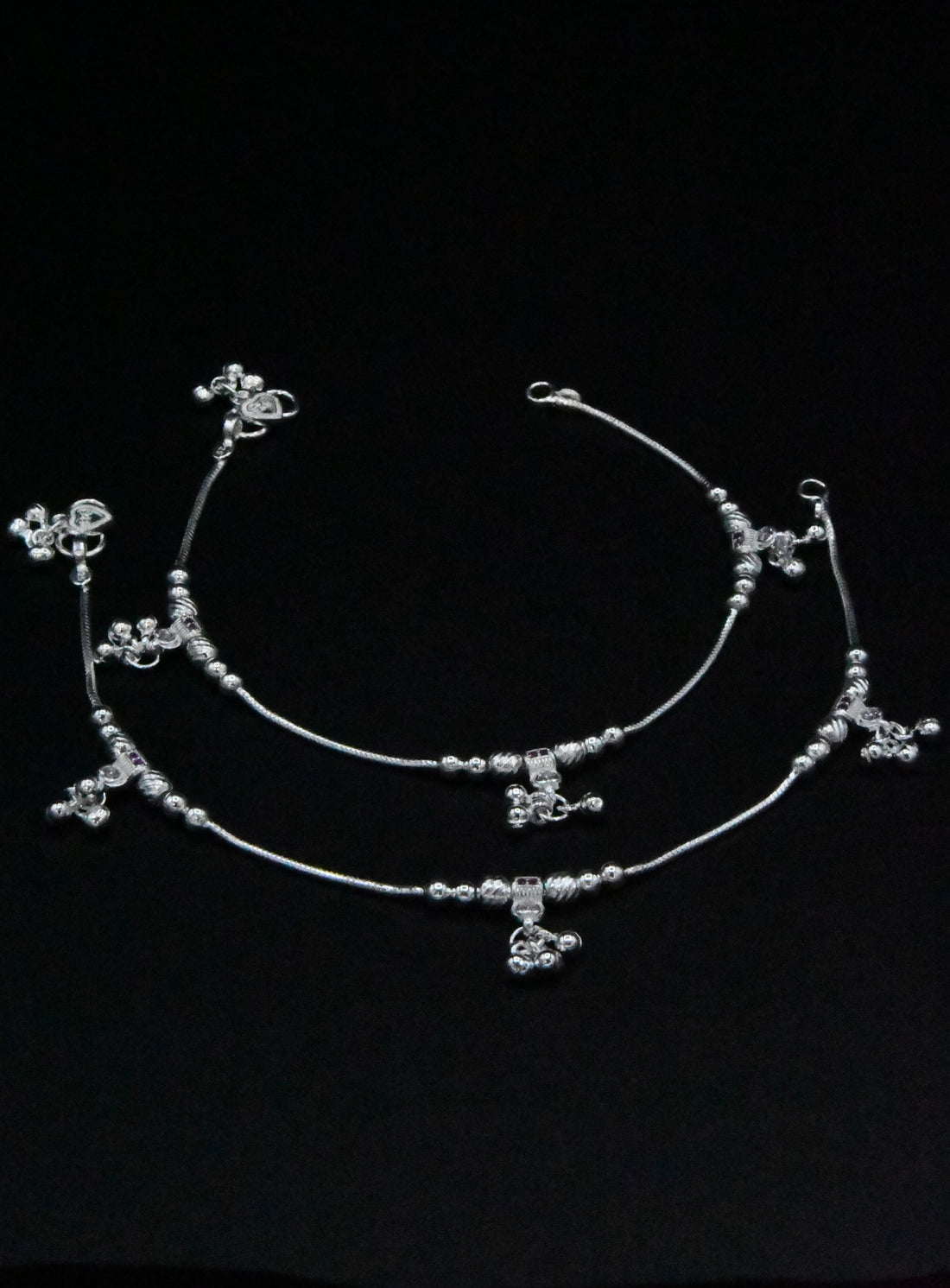 Ladies Silver Anklets - Roop Darshan