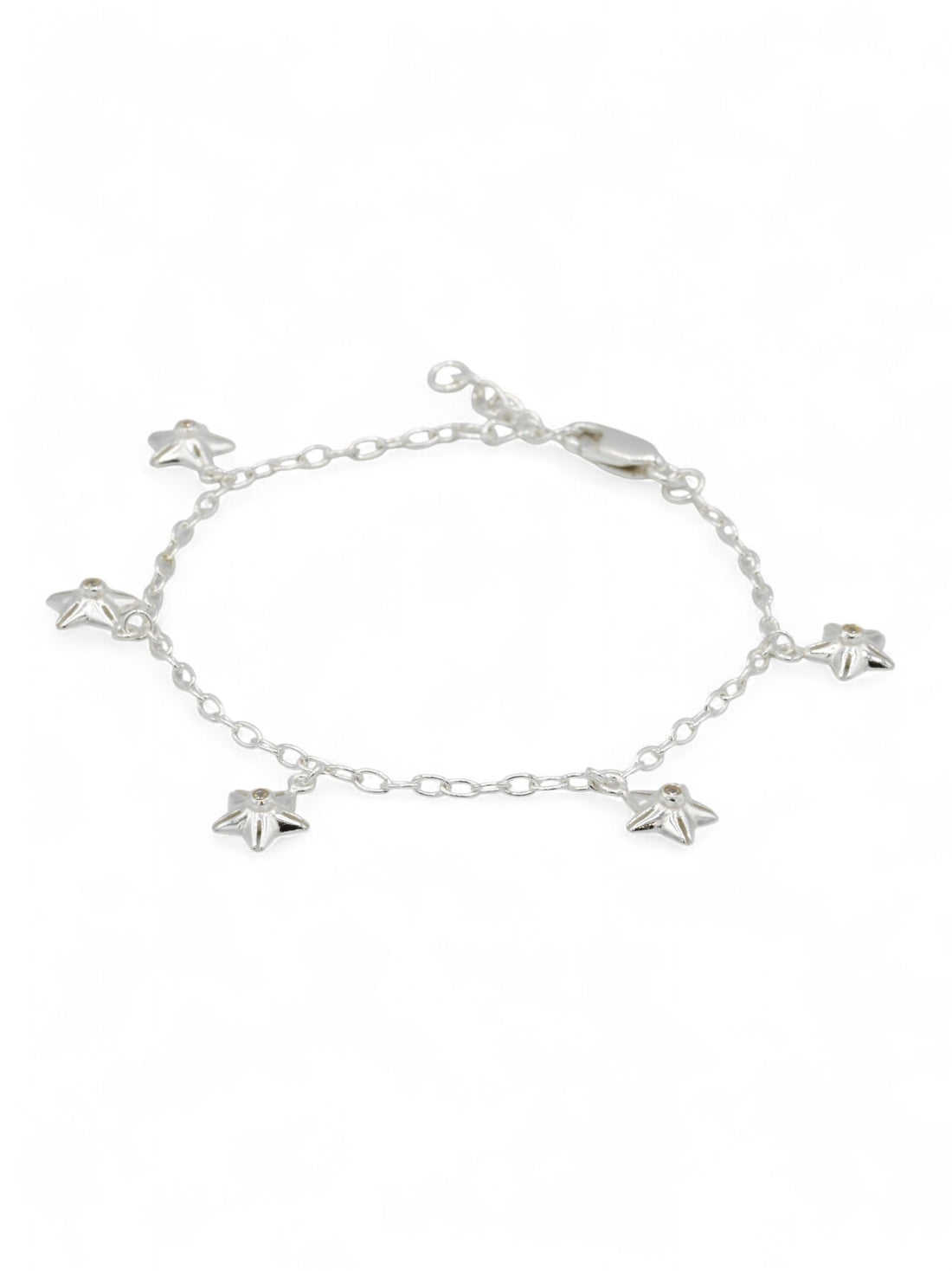 Silver Star Charms Ladies Bracelet - Roop Darshan