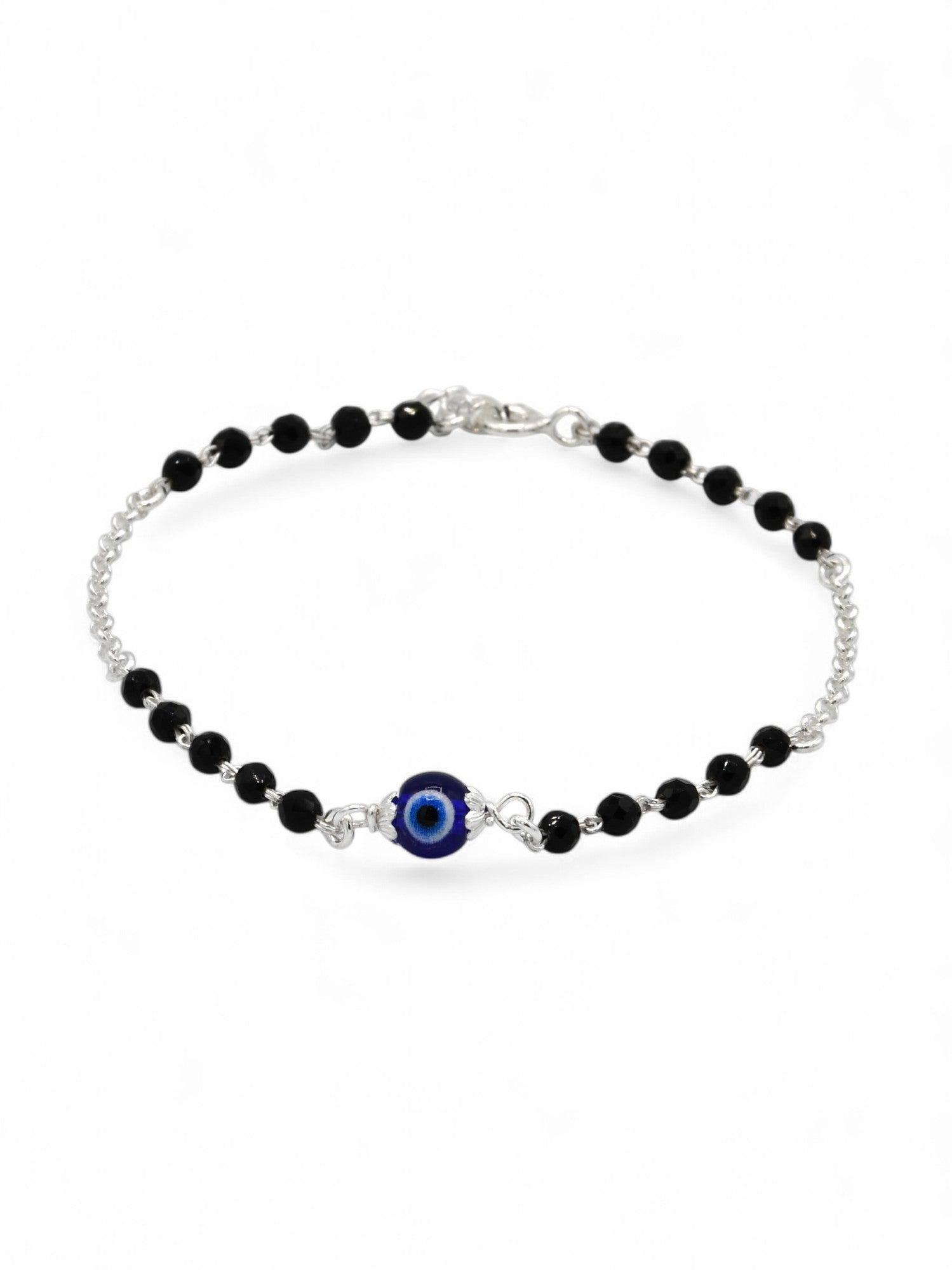 Silver Evil Eye Crystal Ladies Bracelet