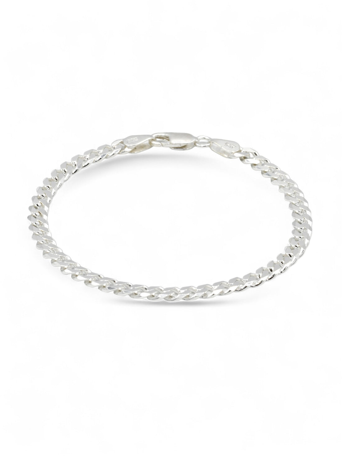 Silver Curb Mens Bracelet - Roop Darshan