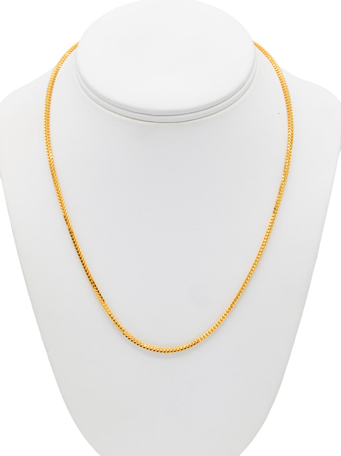 22ct Gold Fox Tail Chain - 45 cm - Roop Darshan