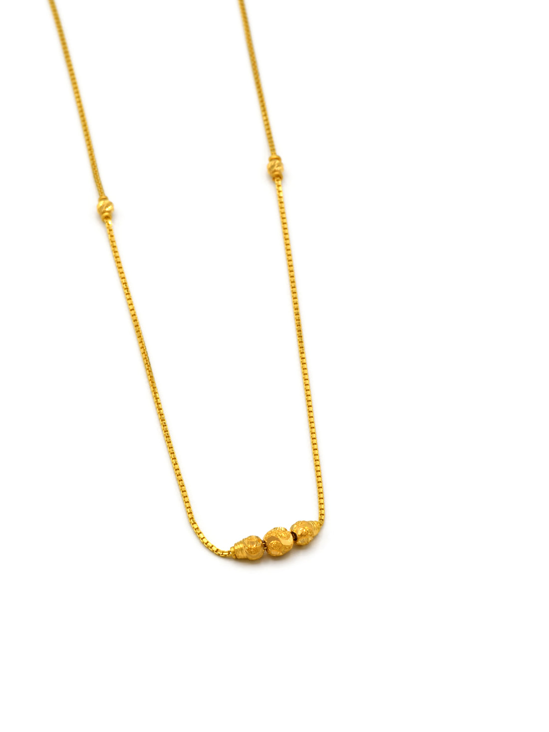22Ct Gold Ball Fancy Chain - Roop Darshan