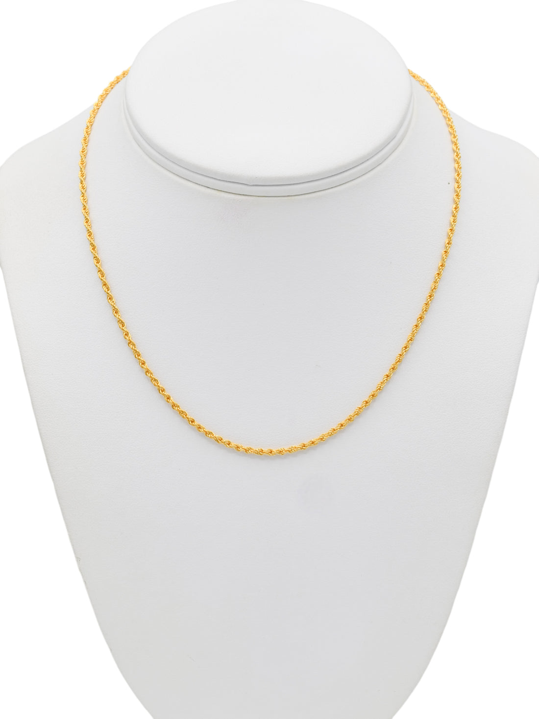 22ct Gold Hollow Rope Chain - 45 cm - Roop Darshan