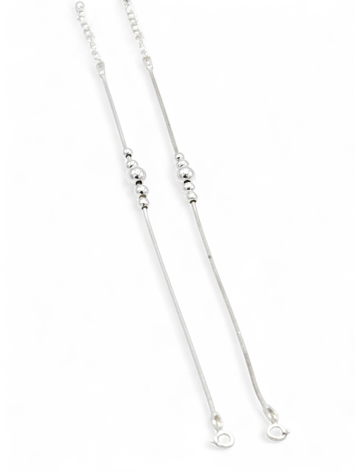 Silver Pair Baby Anklets