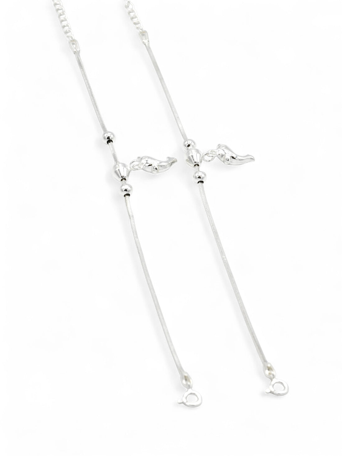 Silver Pair Girls Anklets - Roop Darshan