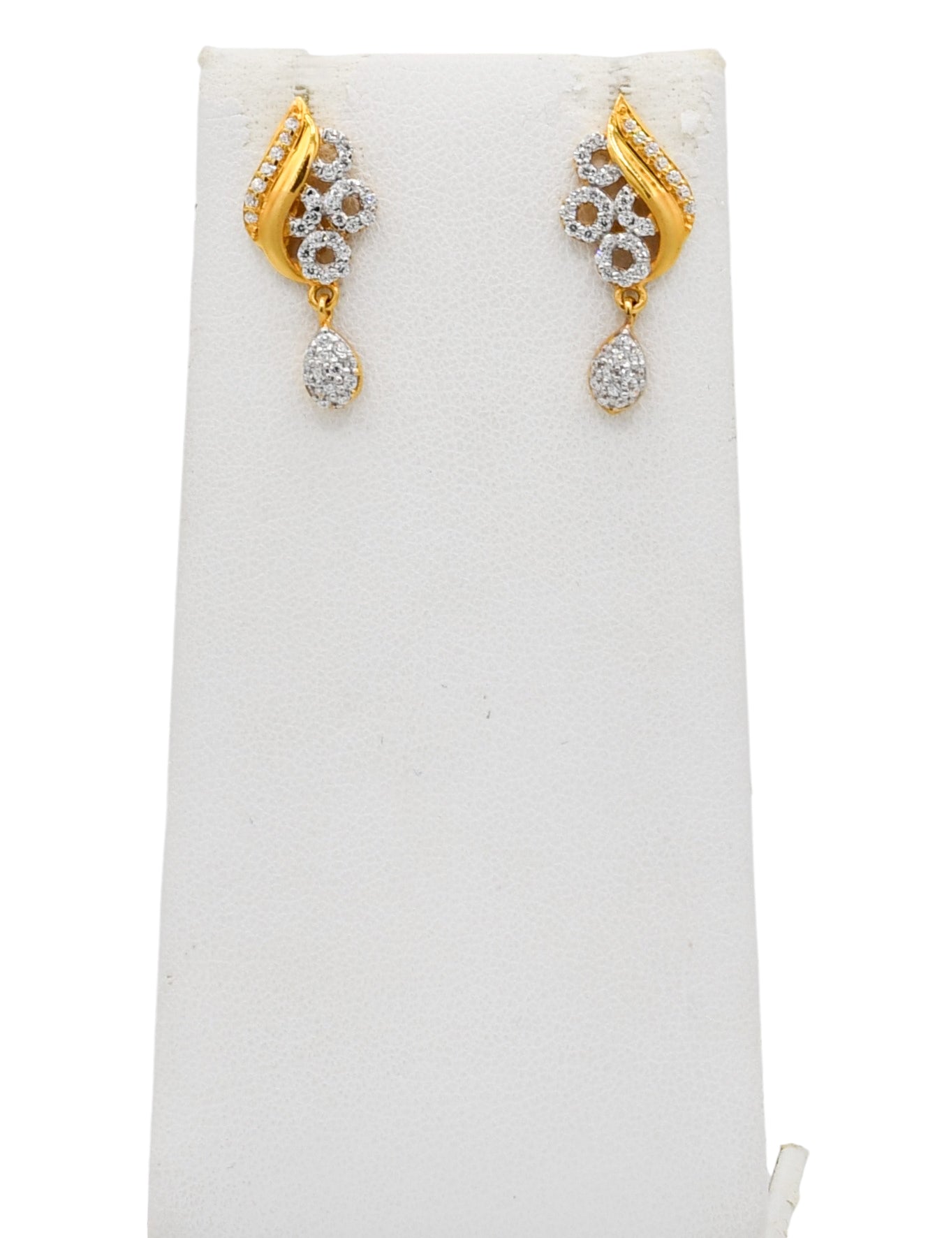 22ct Gold Pearl CZ Necklace Set - Roop Darshan