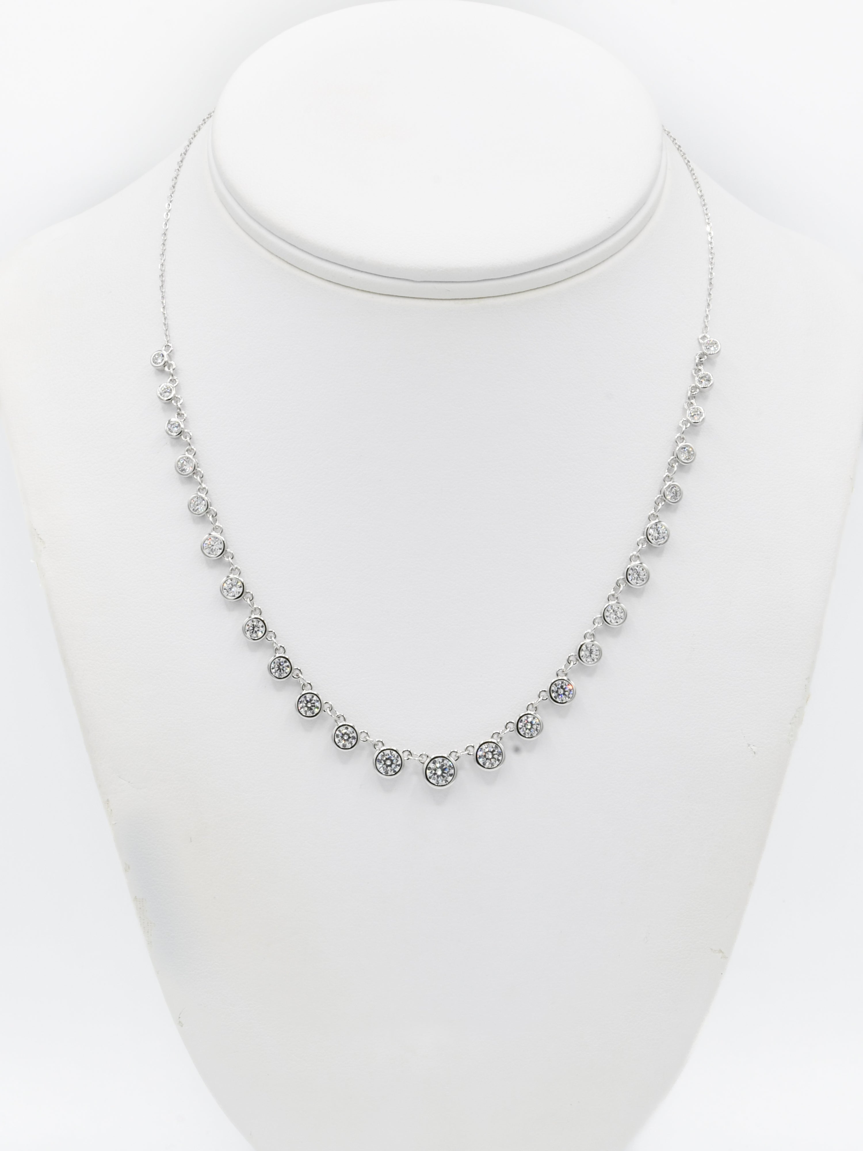 Sterling Silver CZ Fancy Chain - Roop Darshan