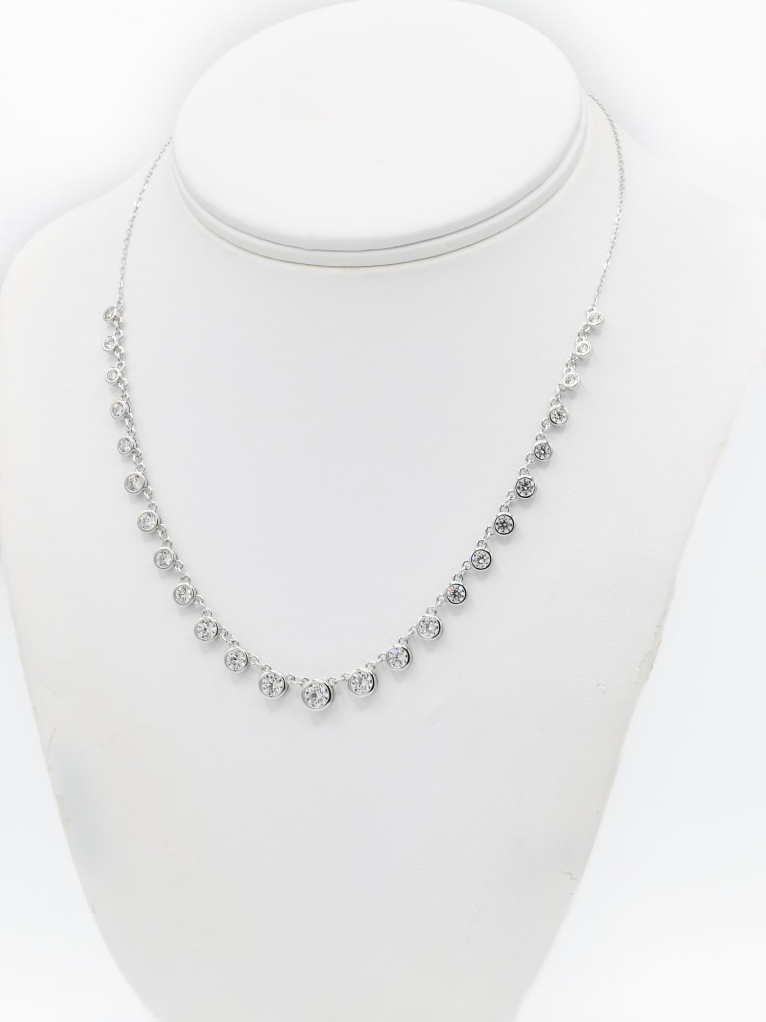 Sterling Silver CZ Fancy Chain