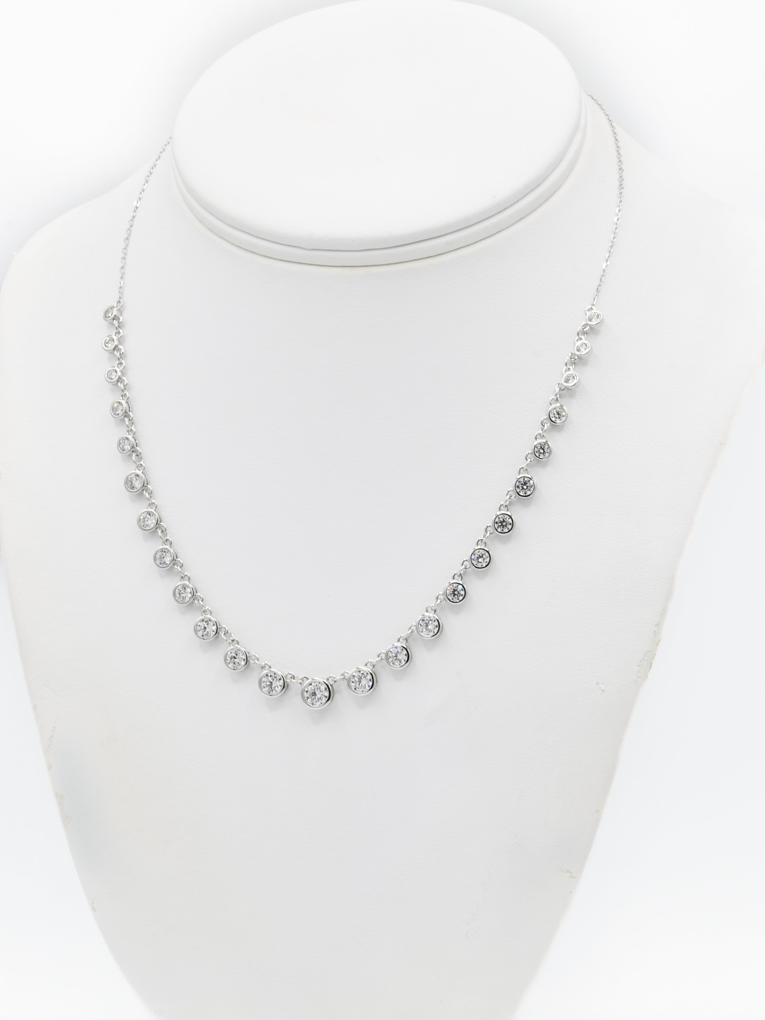 Sterling Silver CZ Fancy Chain - Roop Darshan