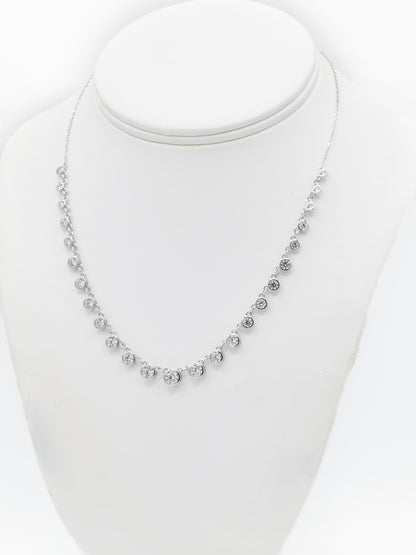 Sterling Silver CZ Fancy Chain