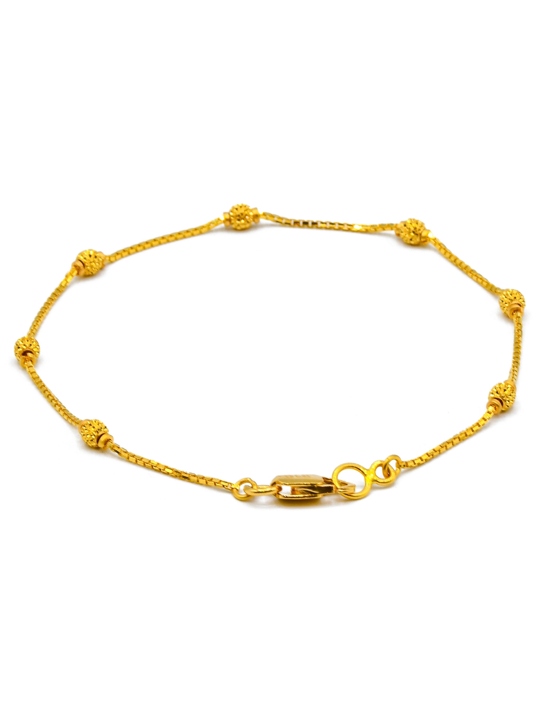 22ct Gold Ball Ladies Bracelet - Roop Darshan