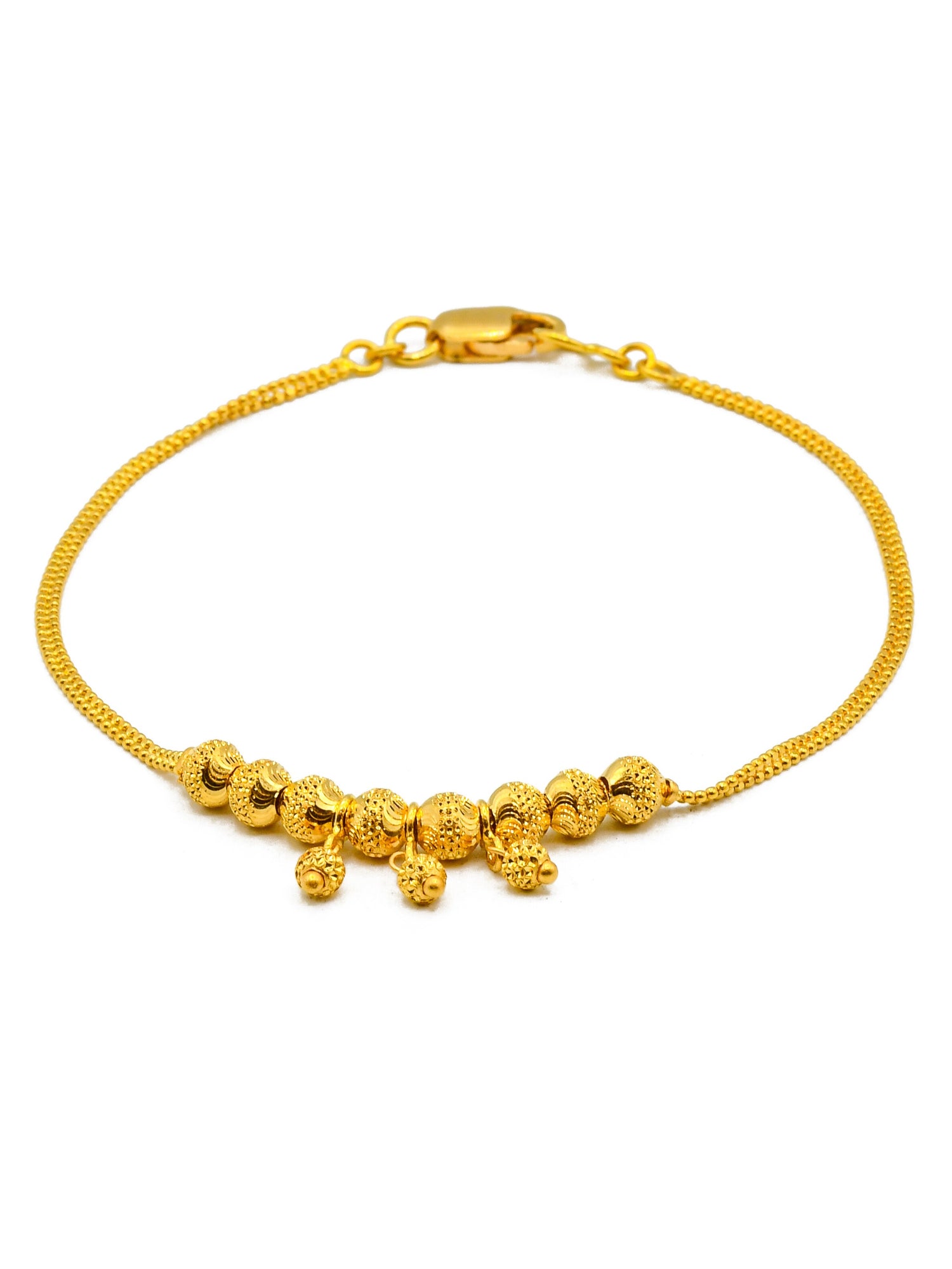 22ct Gold Ball Ladies Bracelet - Roop Darshan