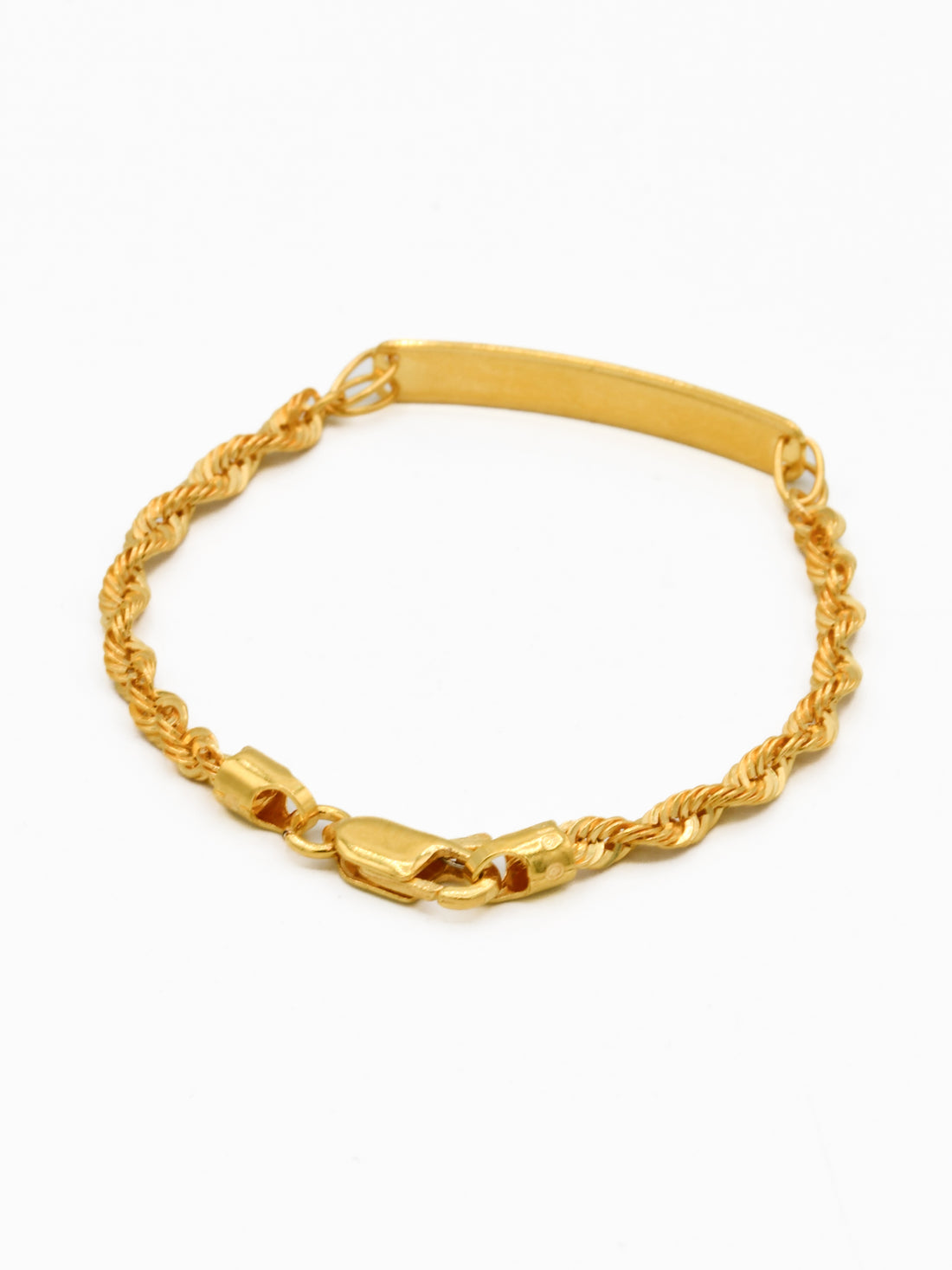 22ct Gold Hollow Rope Baby Bracelet - Roop Darshan