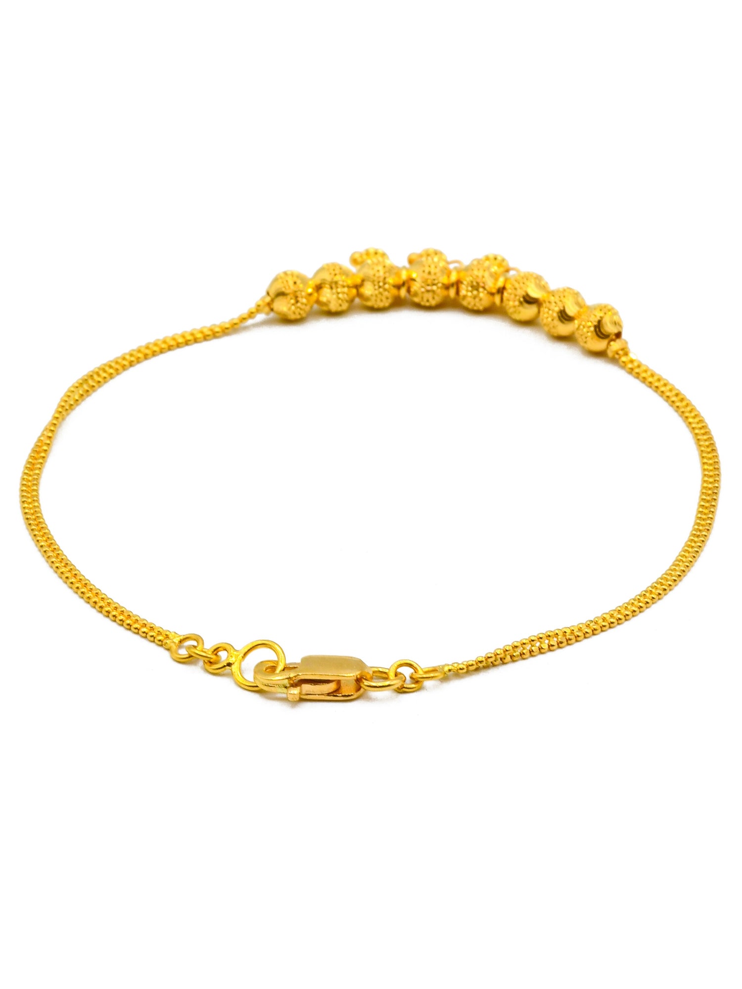 22ct Gold Ball Ladies Bracelet - Roop Darshan
