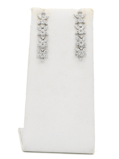 Silver CZ Necklace Set
