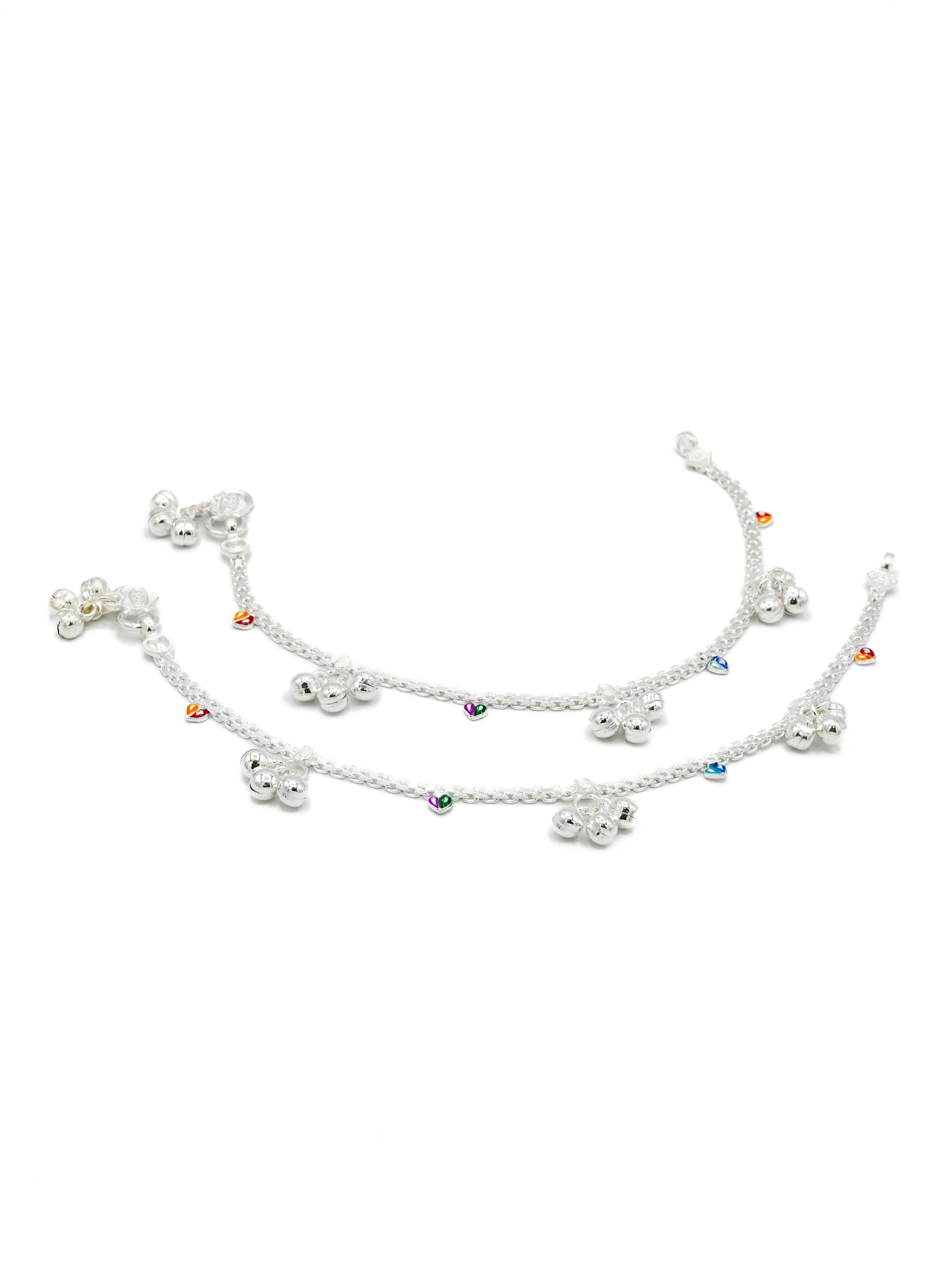 Sterling Silver Girls Anklets - Roop Darshan