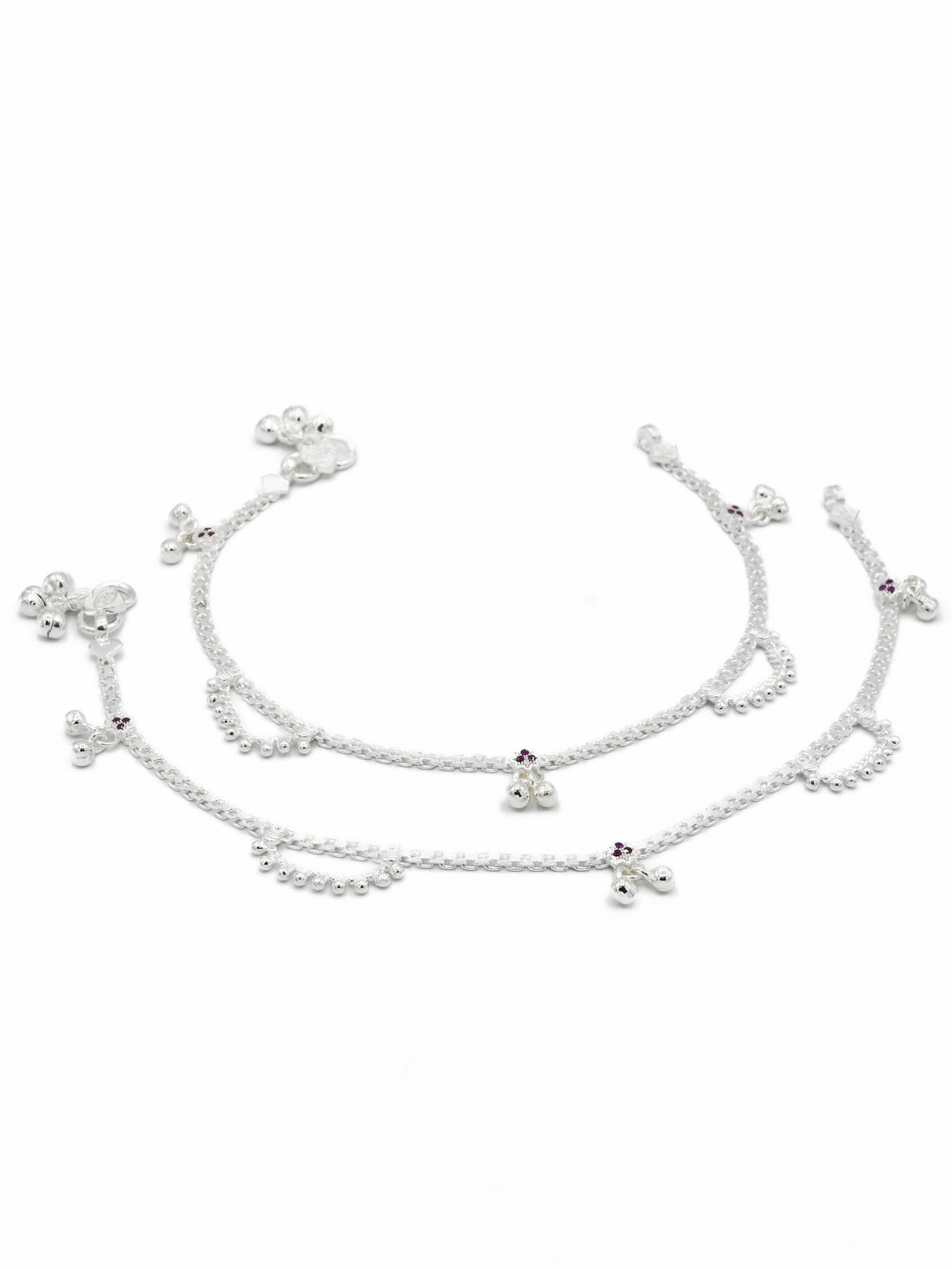 Sterling Silver Ladies Anklets - Roop Darshan