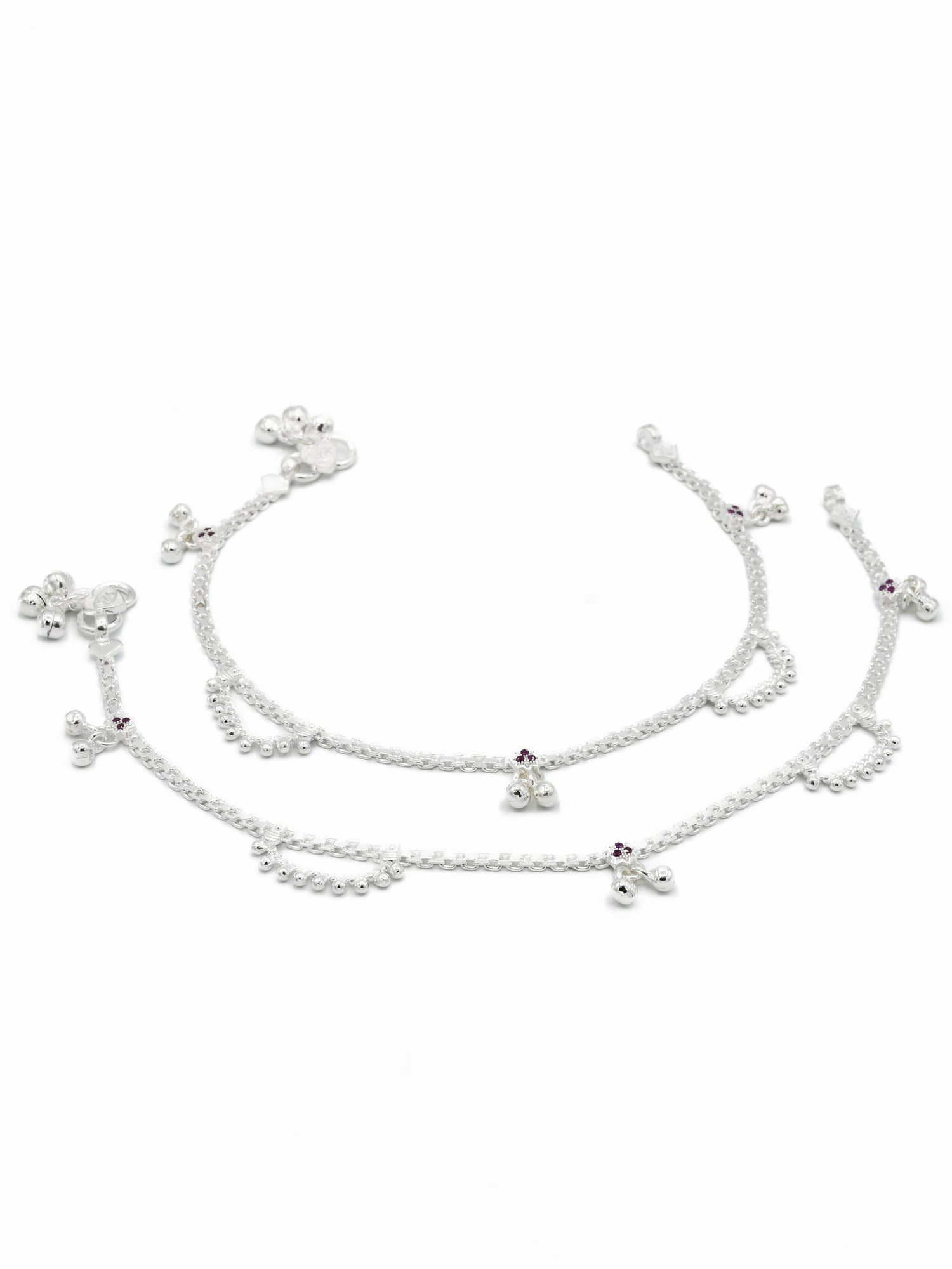 Sterling Silver Ladies Anklets - Roop Darshan