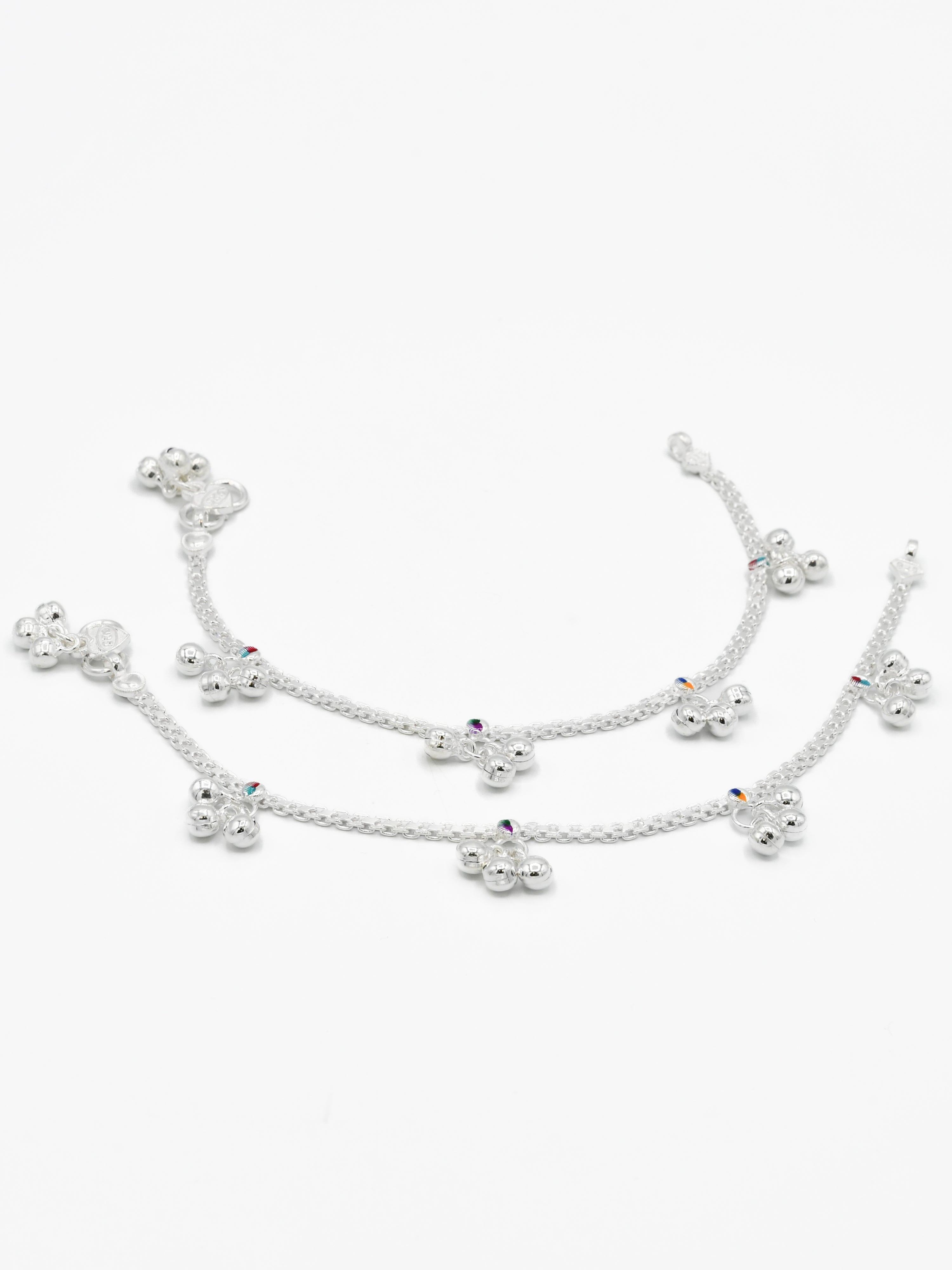 Sterling Silver Girls Anklets - Roop Darshan