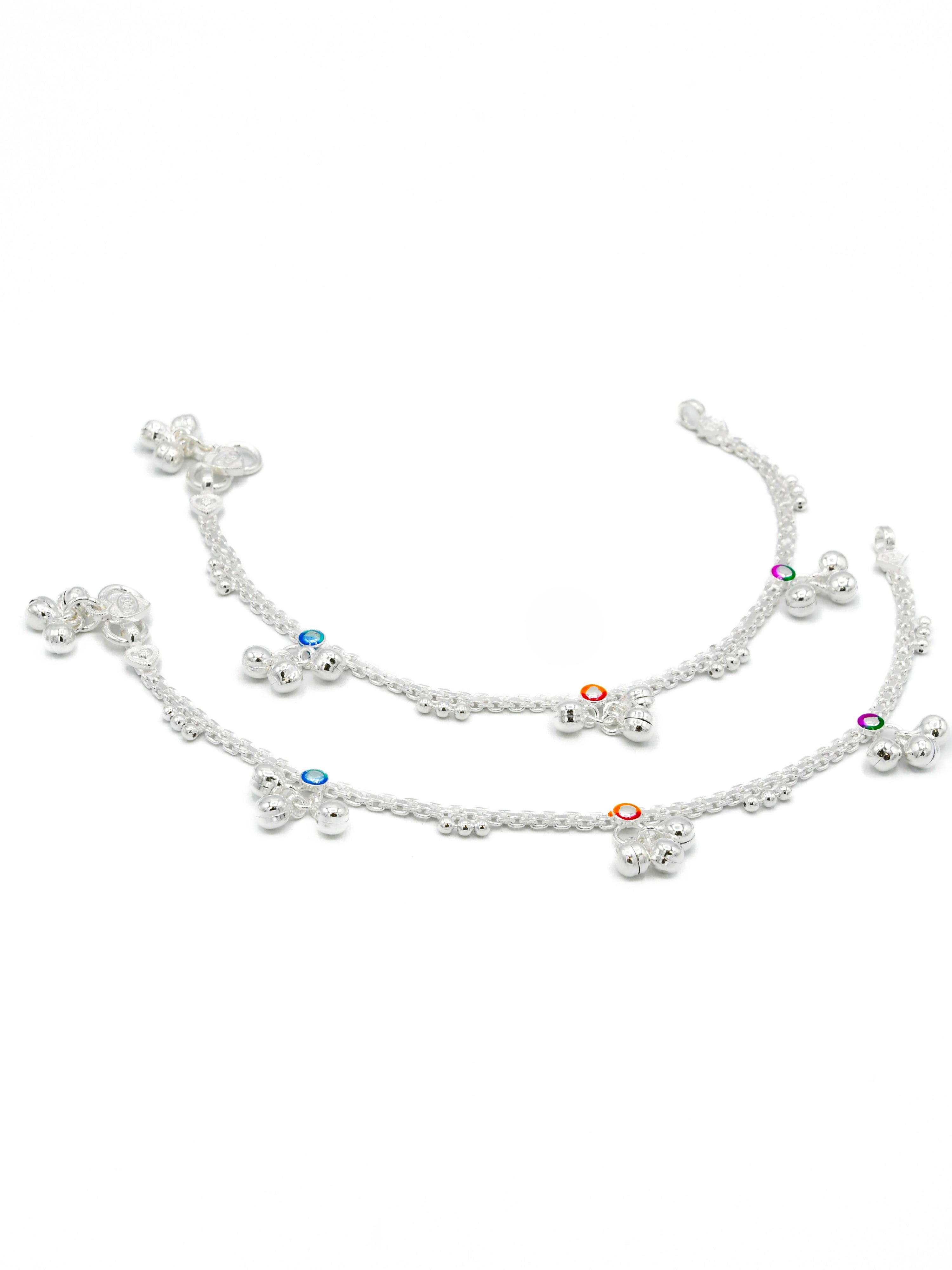 Sterling Silver Girls Anklets - Roop Darshan
